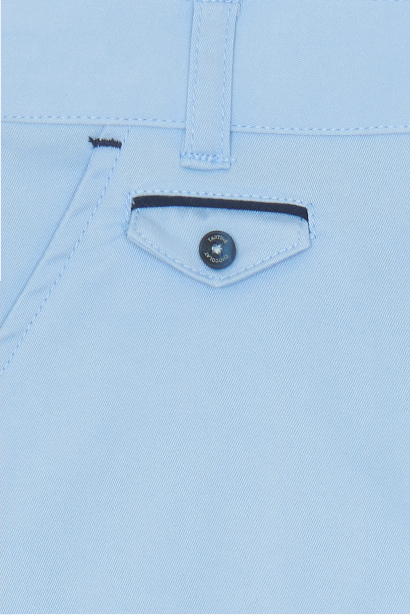 Pantalon - Bleu nuage coton cérémonie - Image 7
