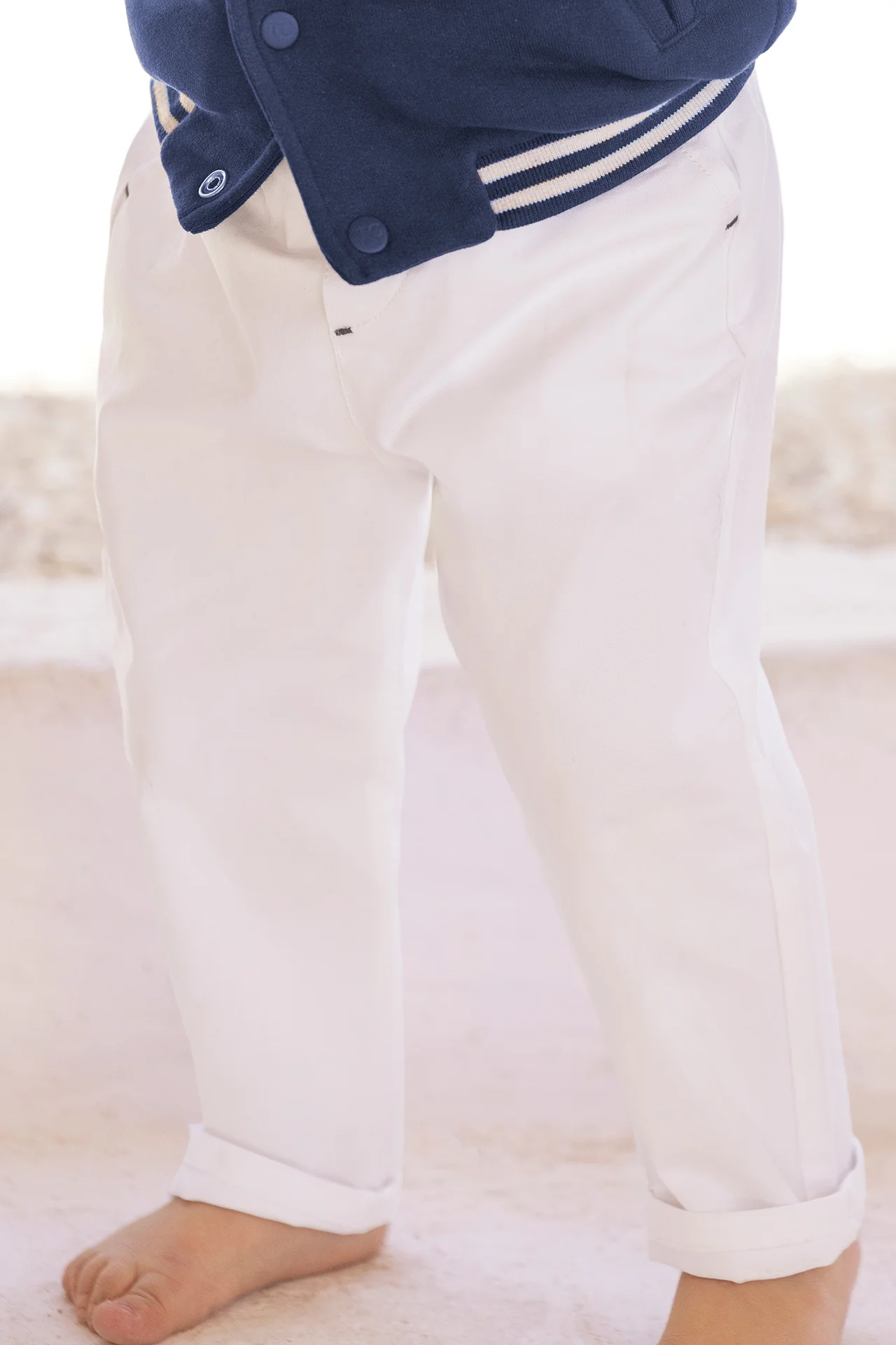 Pantalon - Blanc coton cérémonie