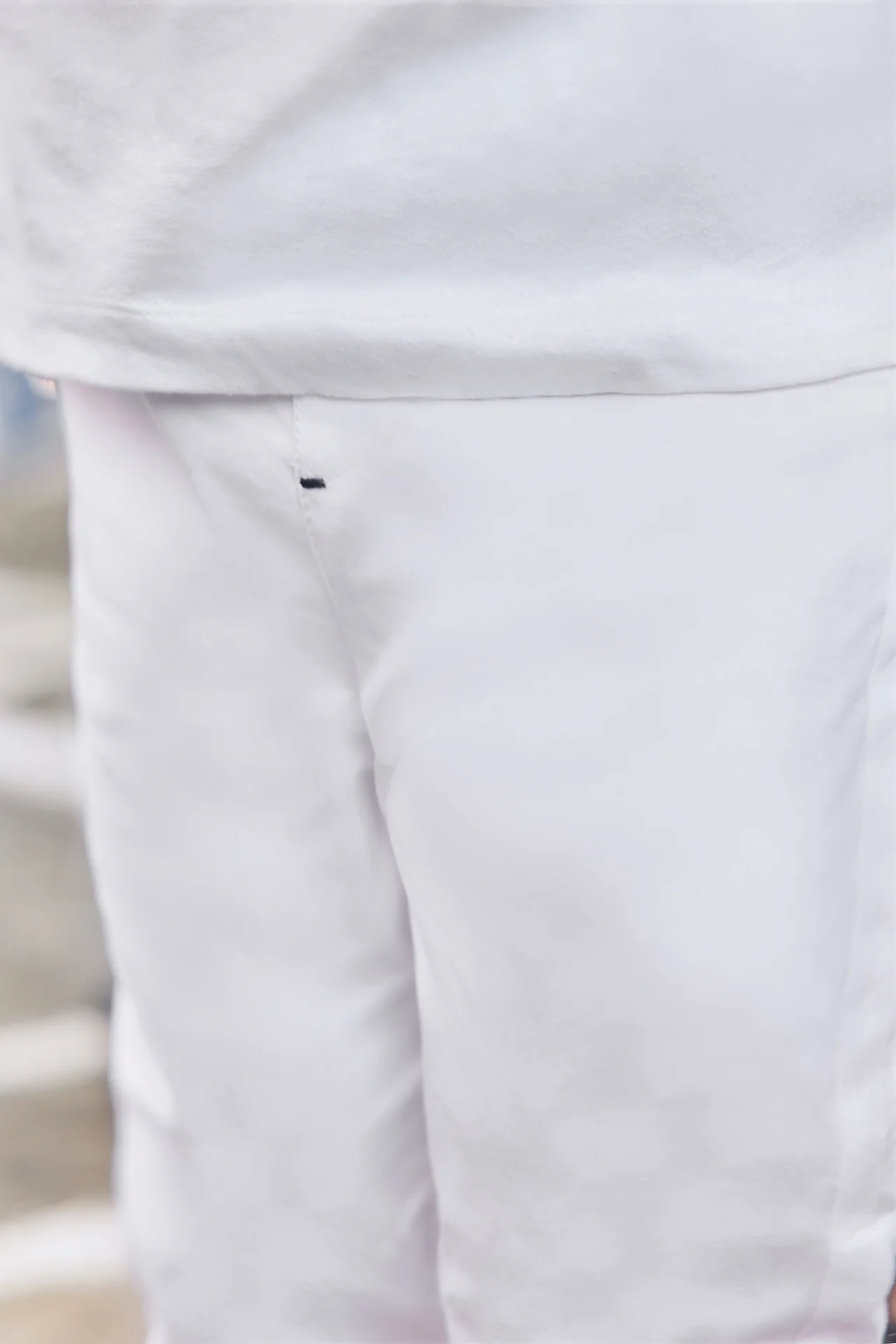 Pantalon - Blanc coton cérémonie - Image 6