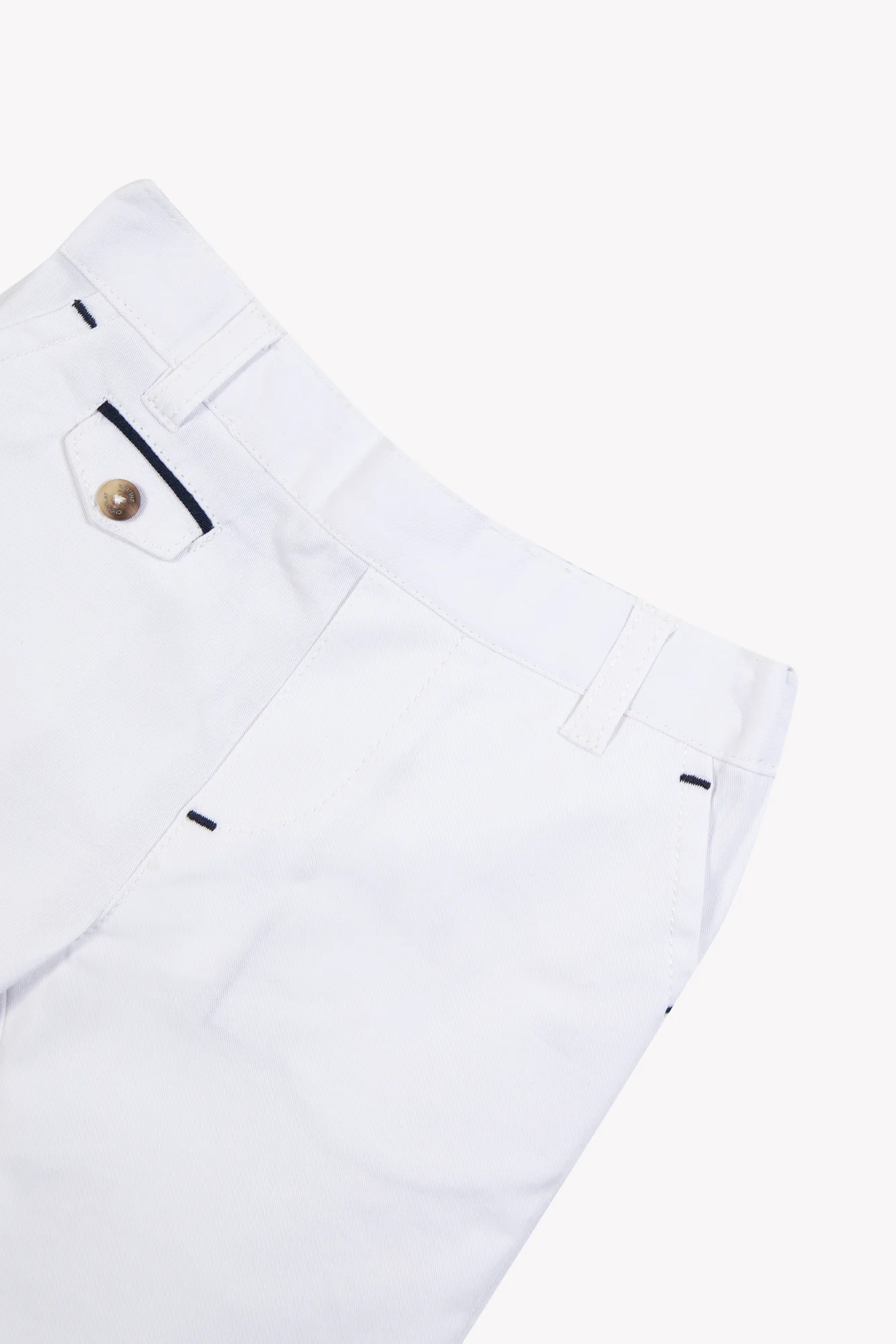 Pantalon - Blanc coton cérémonie - Image 9