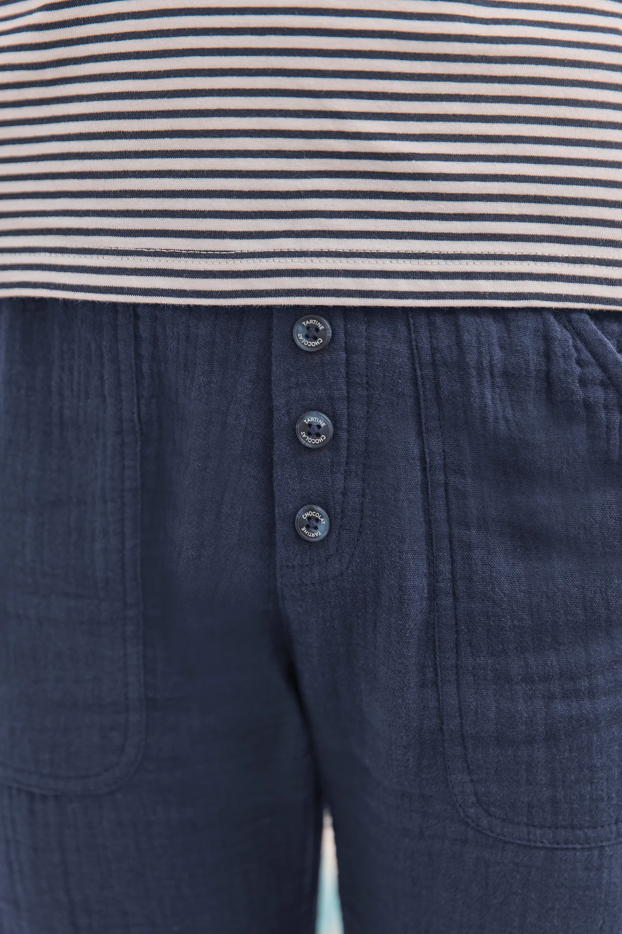 Pantalon - Marine coton - Image 3