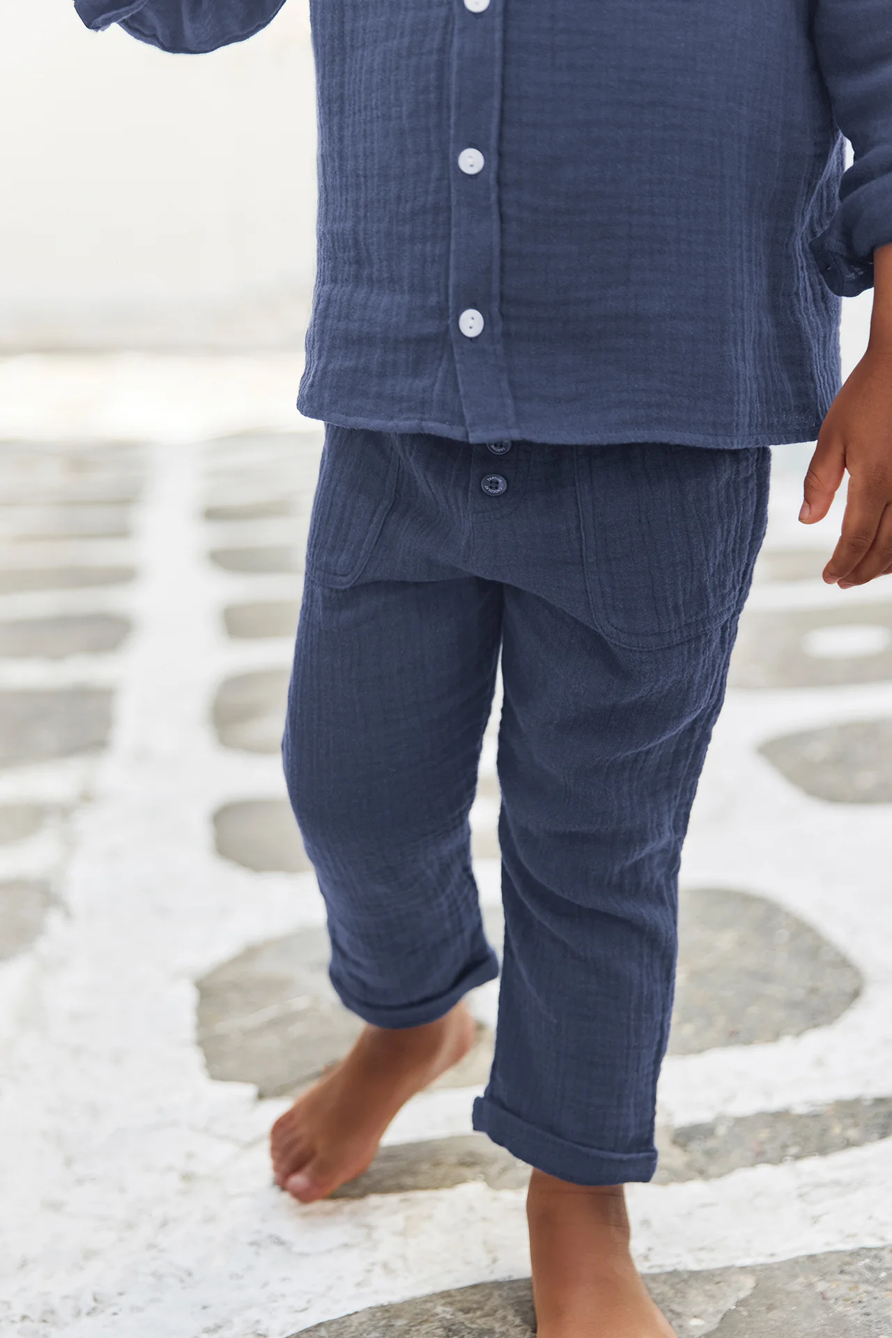 Pantalon - Marine coton - Image 4
