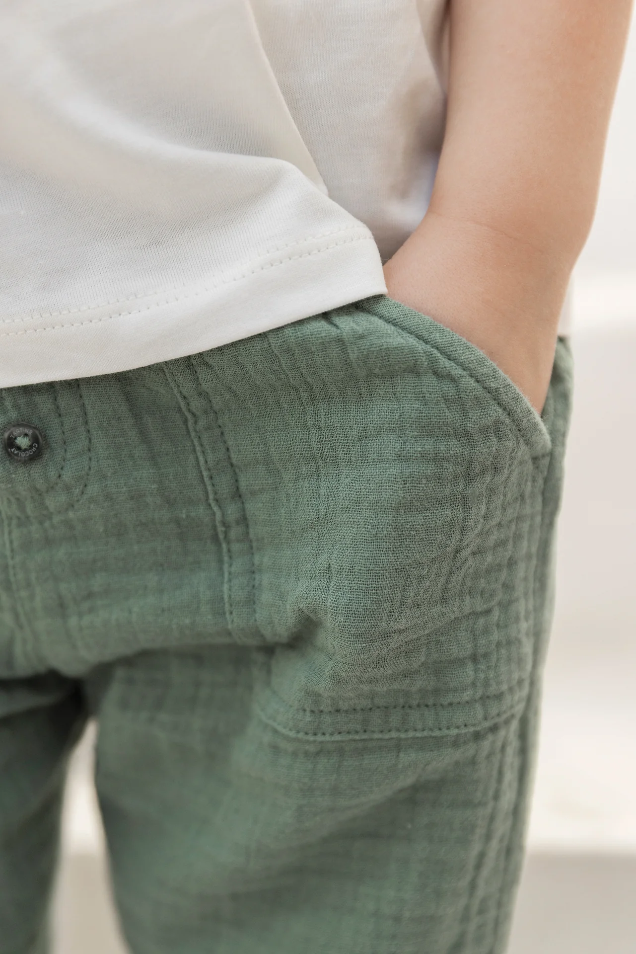 Pantalon - Kaki coton - Image 3