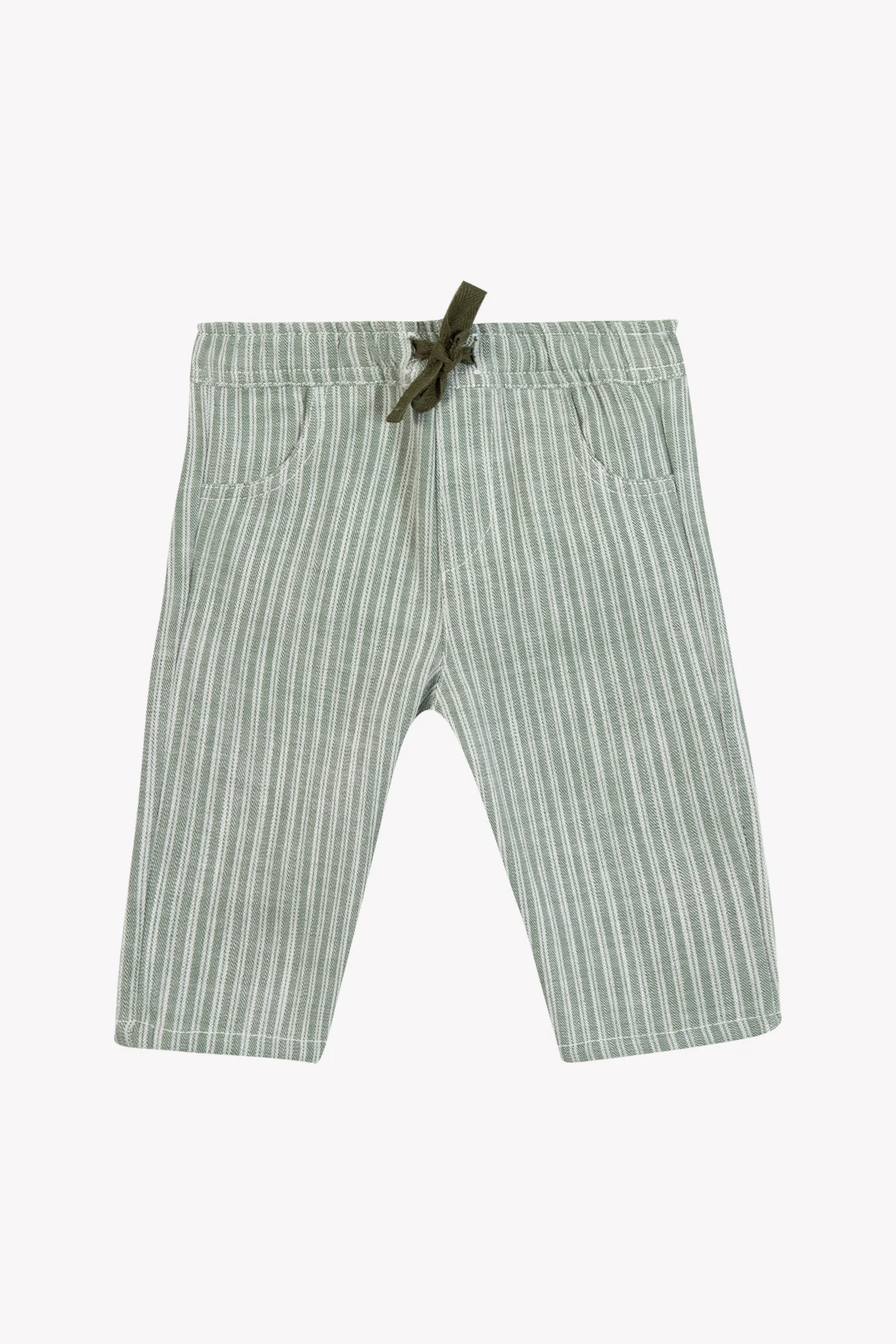 Pantalon - Kaki coton rayures - Image 3