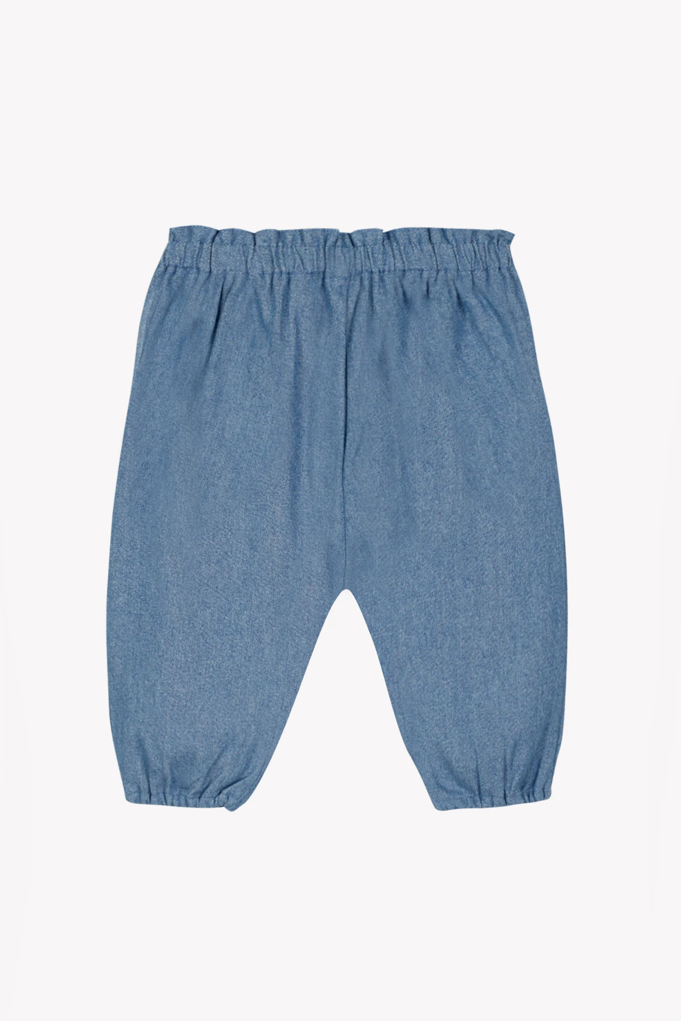 Pantalon - Indigo coton festonné - Image 6