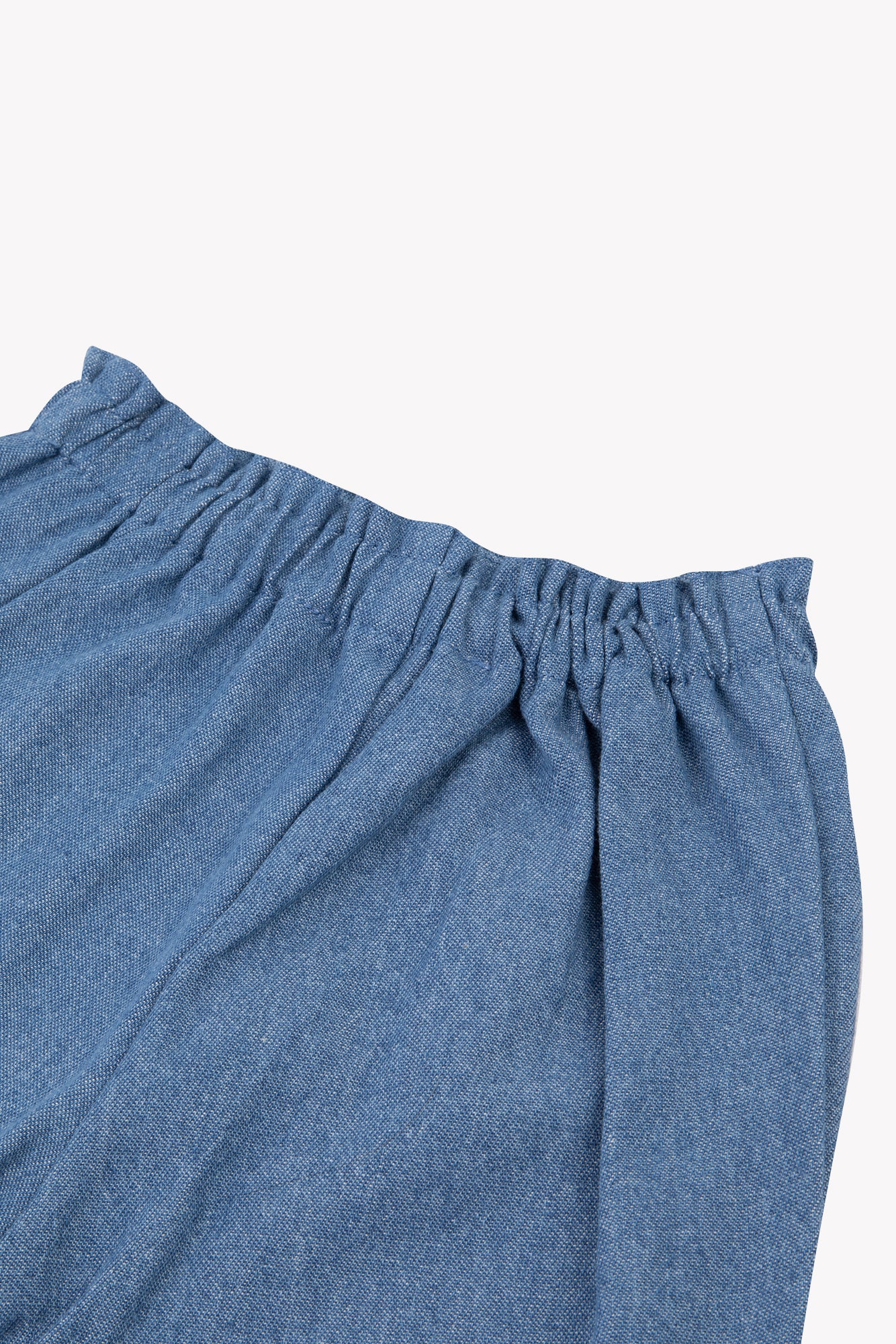 Pantalon - Indigo coton festonné - Image 7