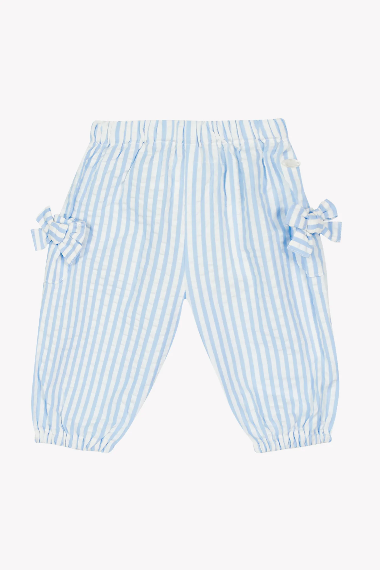 Pantalon - Bleu nuage coton rayures - Image 3