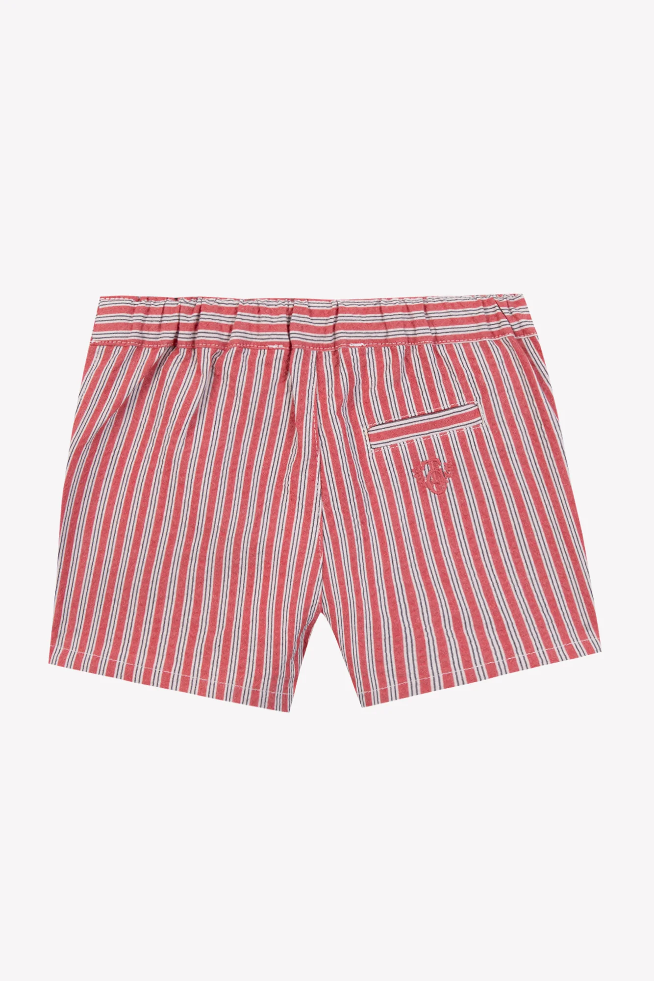 Short - Rouge coton rayures - Image 5