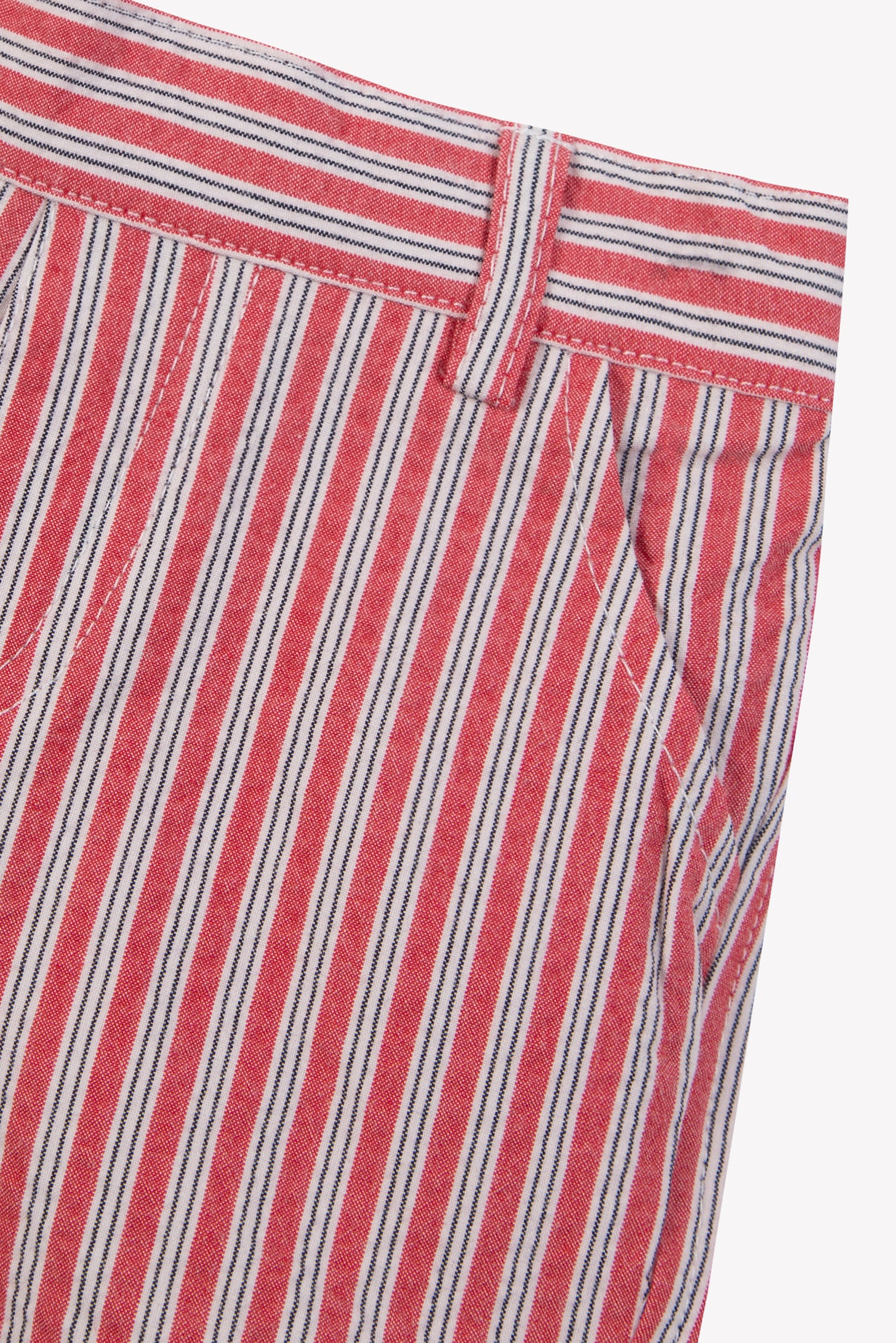 Short - Rouge coton rayures - Image 6