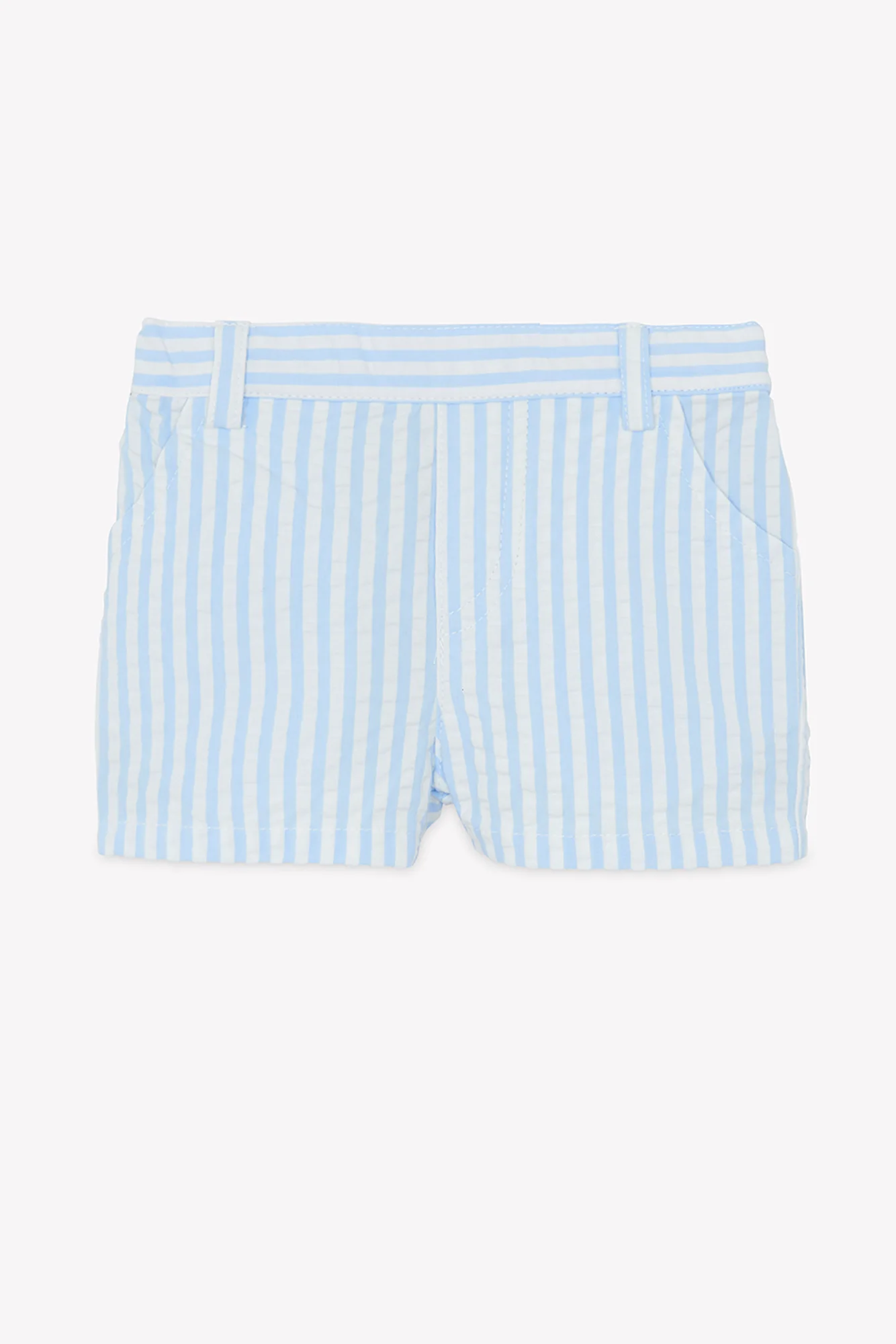 Short - Bleu nuage coton rayures - Image 4