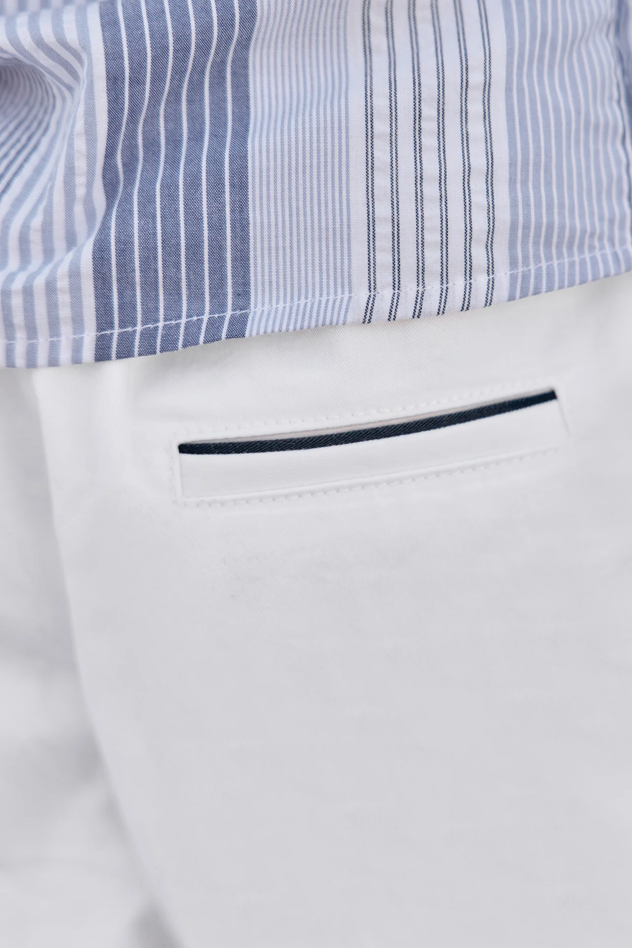 Short - Blanc coton bord de mer - Image 3