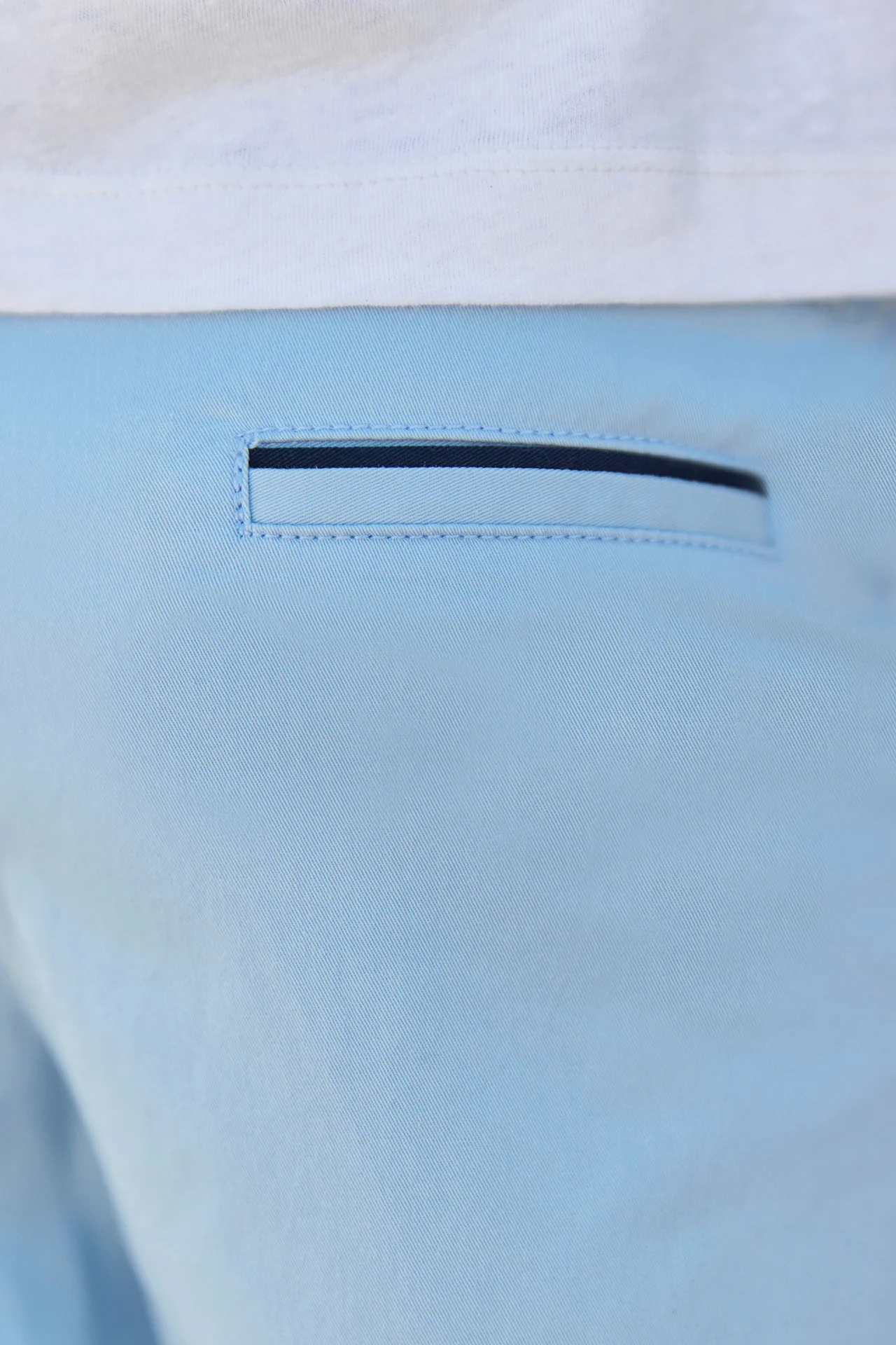 Short - Bleu nuage coton cérémonie - Image 3