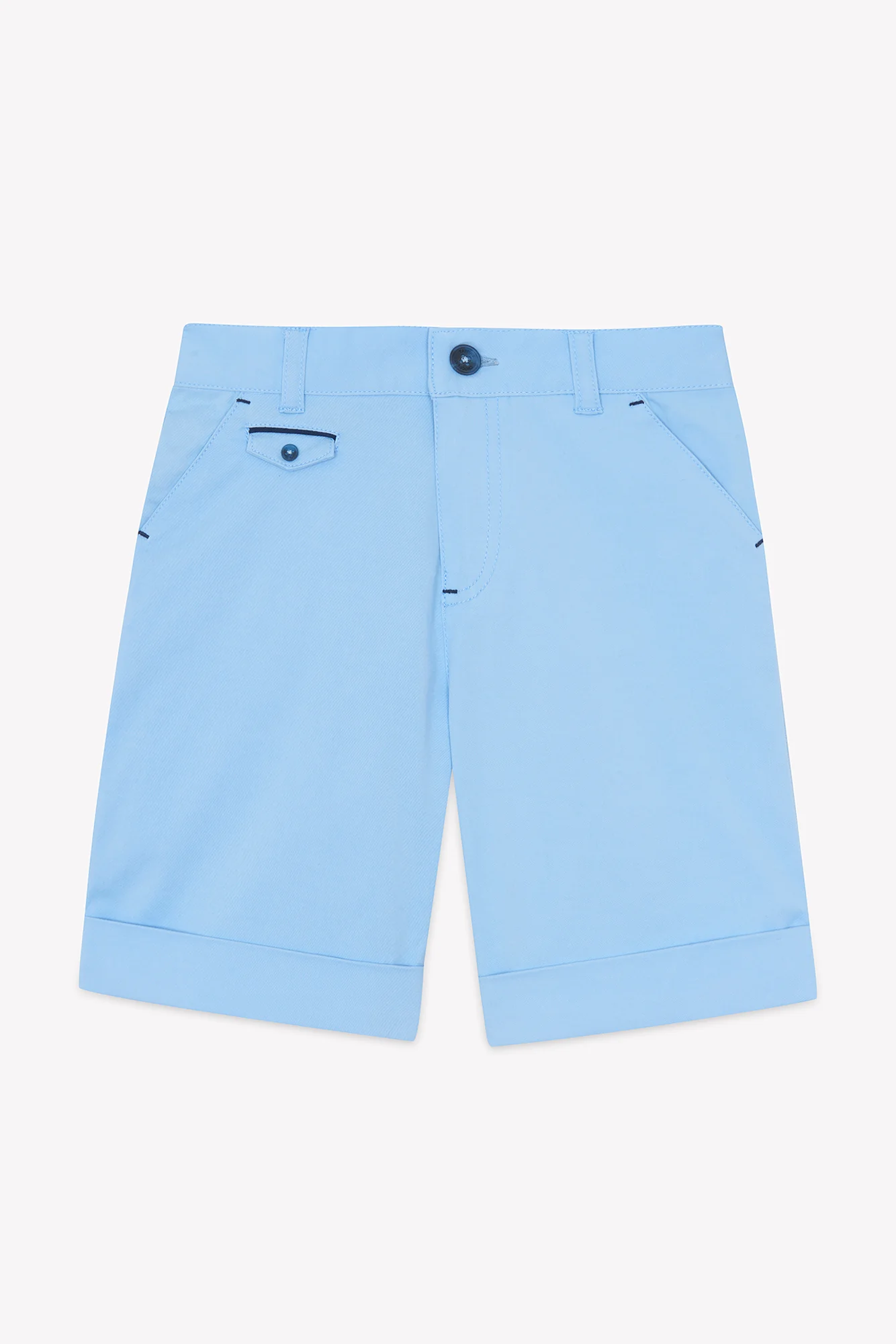 Short - Bleu nuage coton cérémonie - Image 4