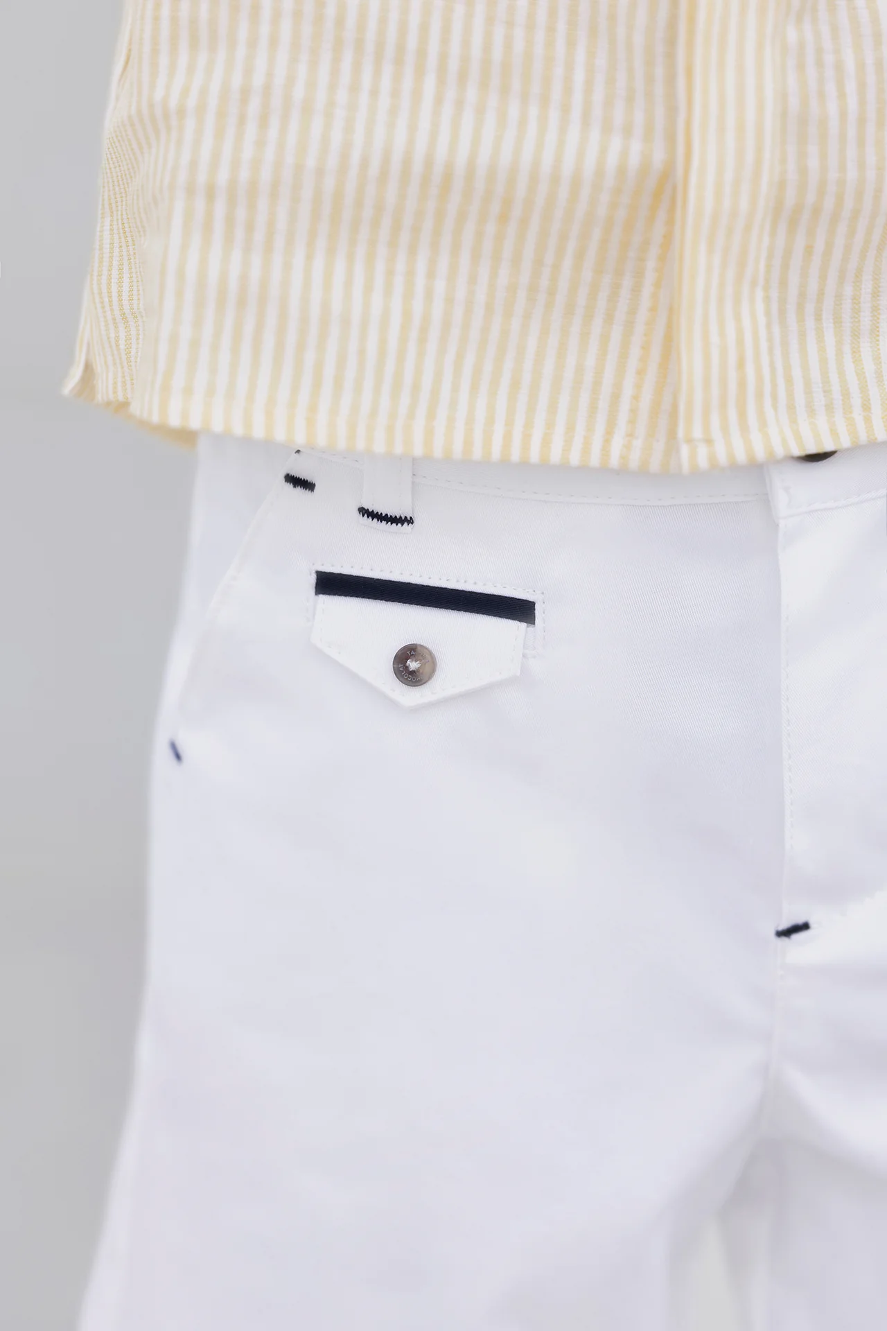 Short - Blanc coton cérémonie - Image 2