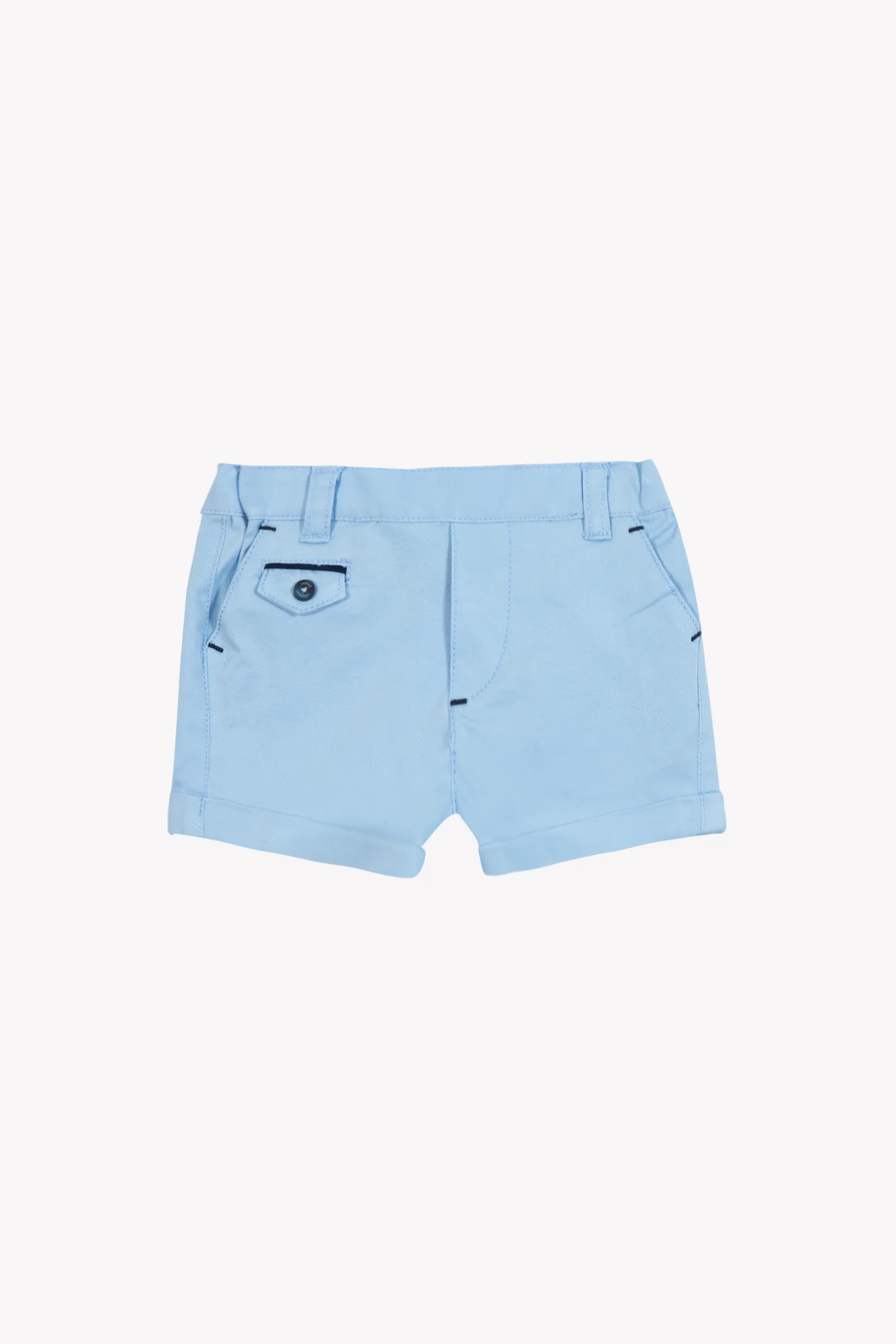 Short - Bleu coton bord de mer