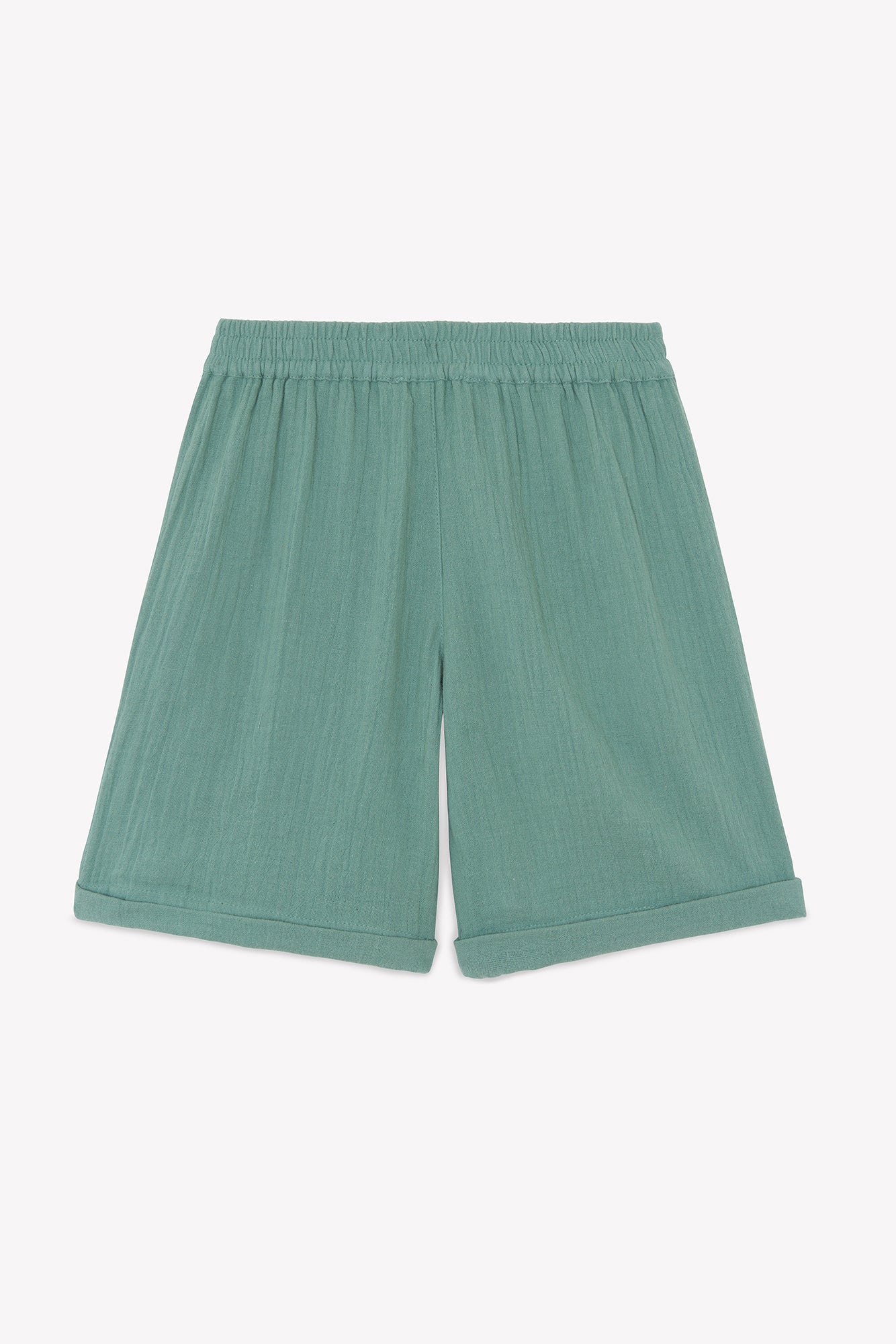 Short - Kaki ourlet coton - Image 4