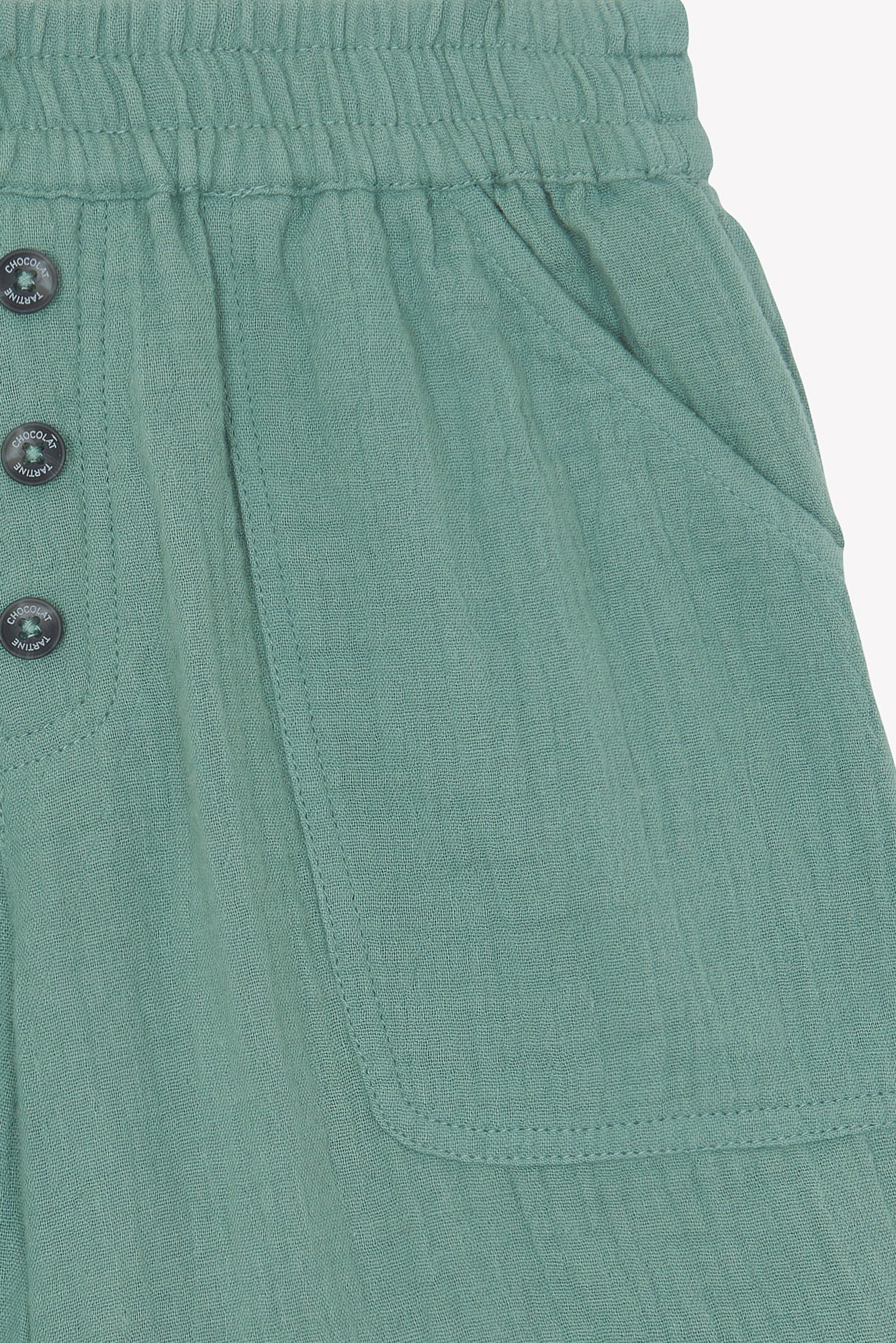 Short - Kaki ourlet coton - Image 5