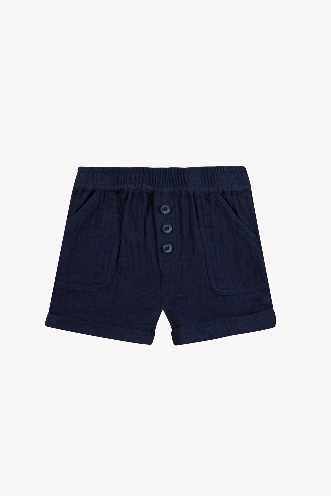 Short - Marine ourlet coton - Image 3