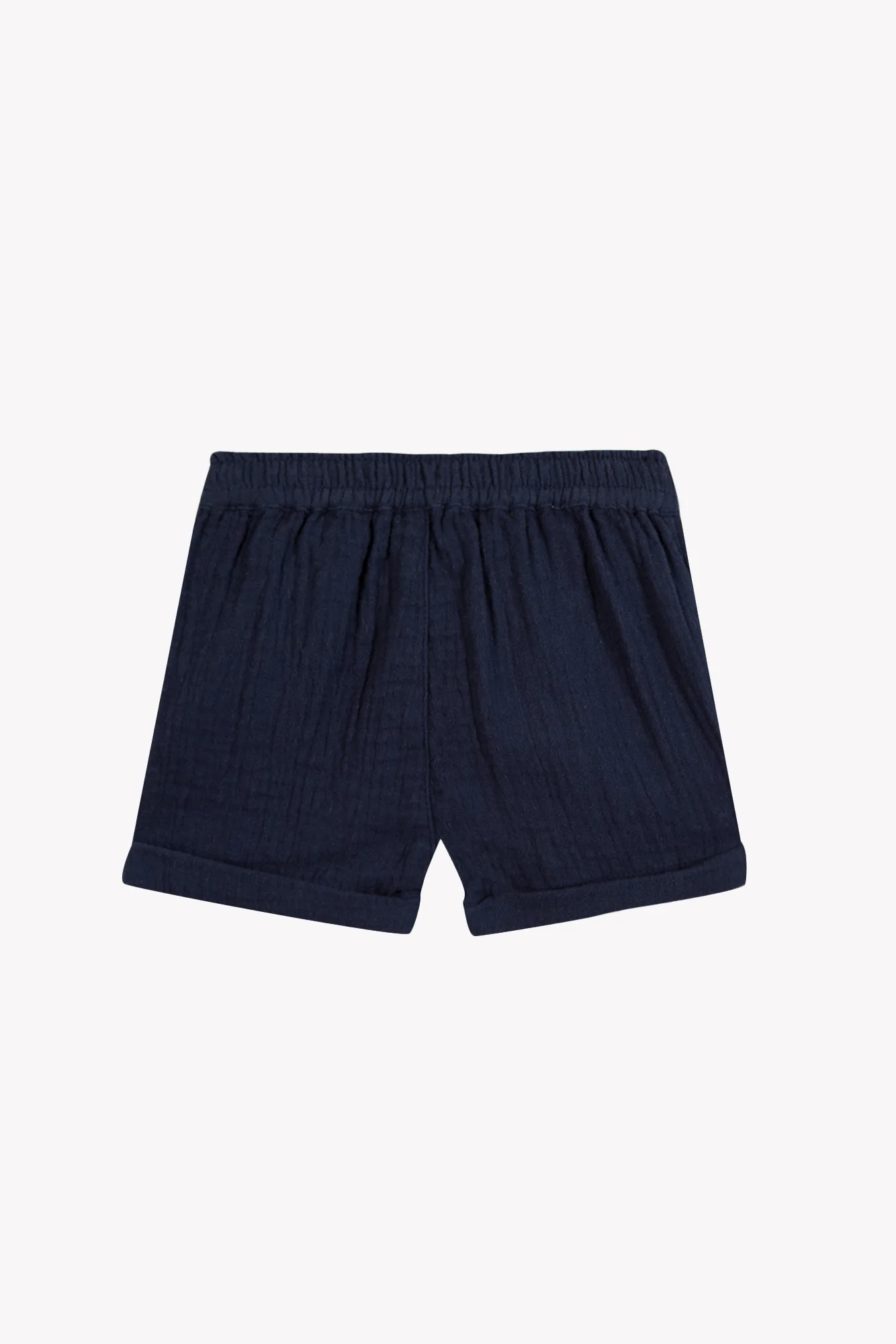 Short - Marine ourlet coton - Image 4