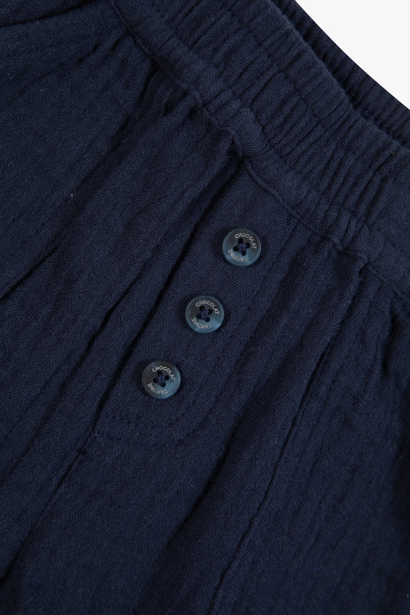 Short - Marine ourlet coton - Image 5