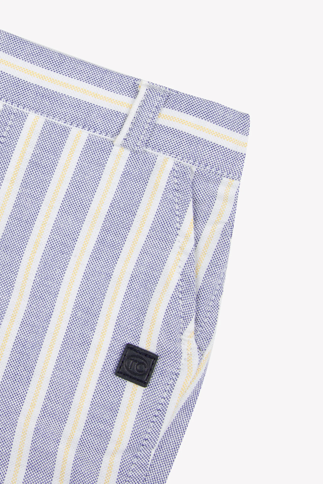 Short - Bleu coton rayures - Image 8