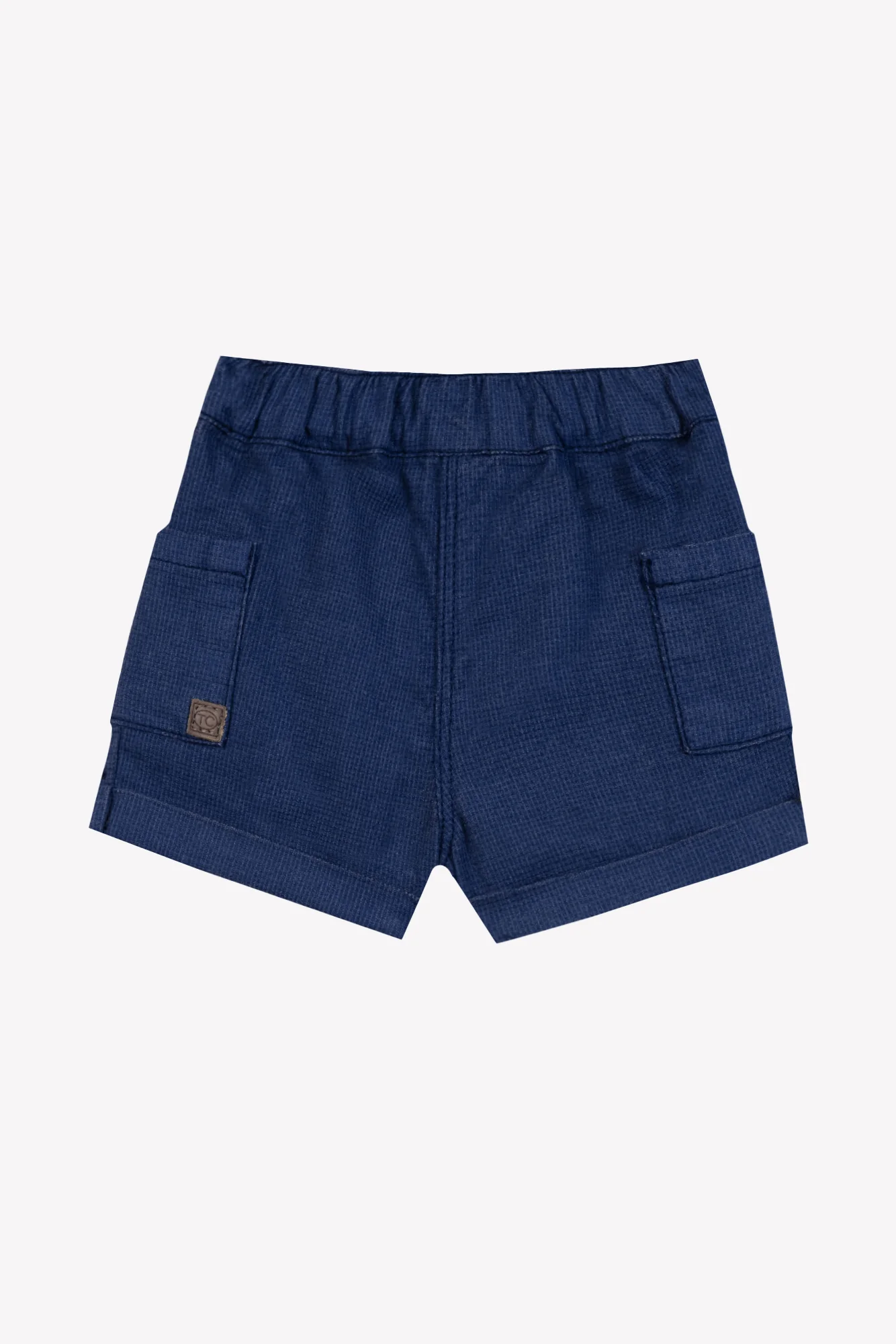 Short - Marine ourlet coton - Image 2