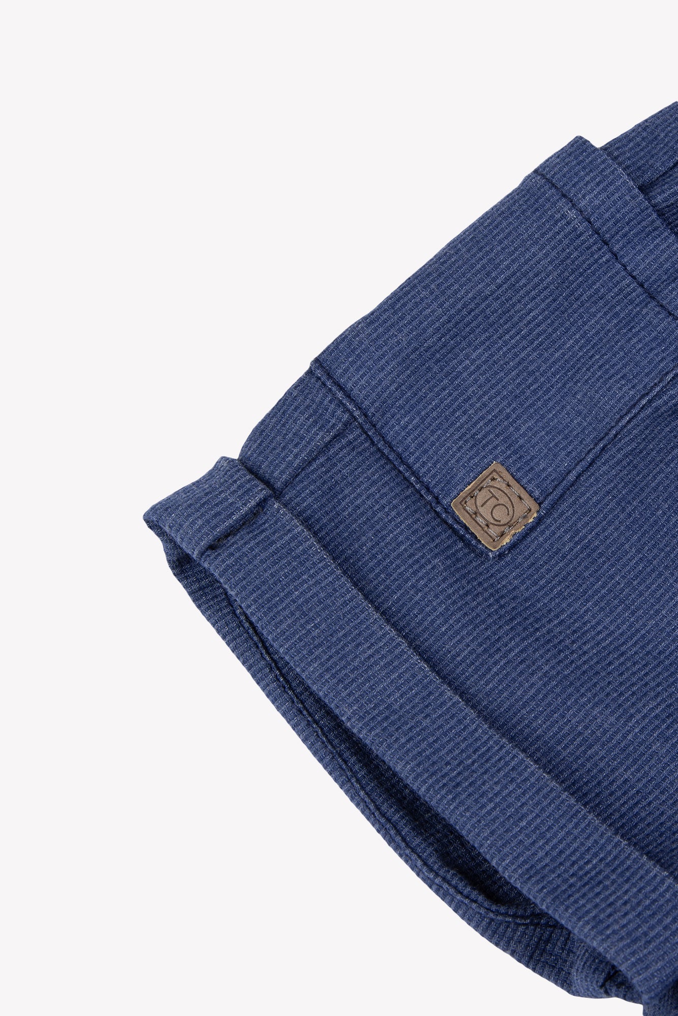 Short - Marine ourlet coton - Image 4