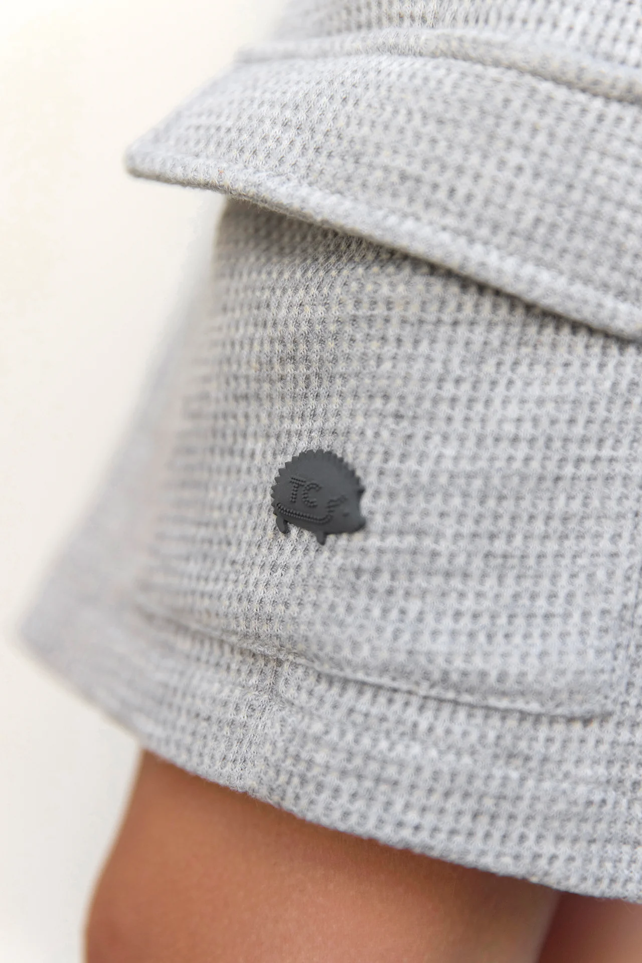 Short - Gris chiné coton - Image 3