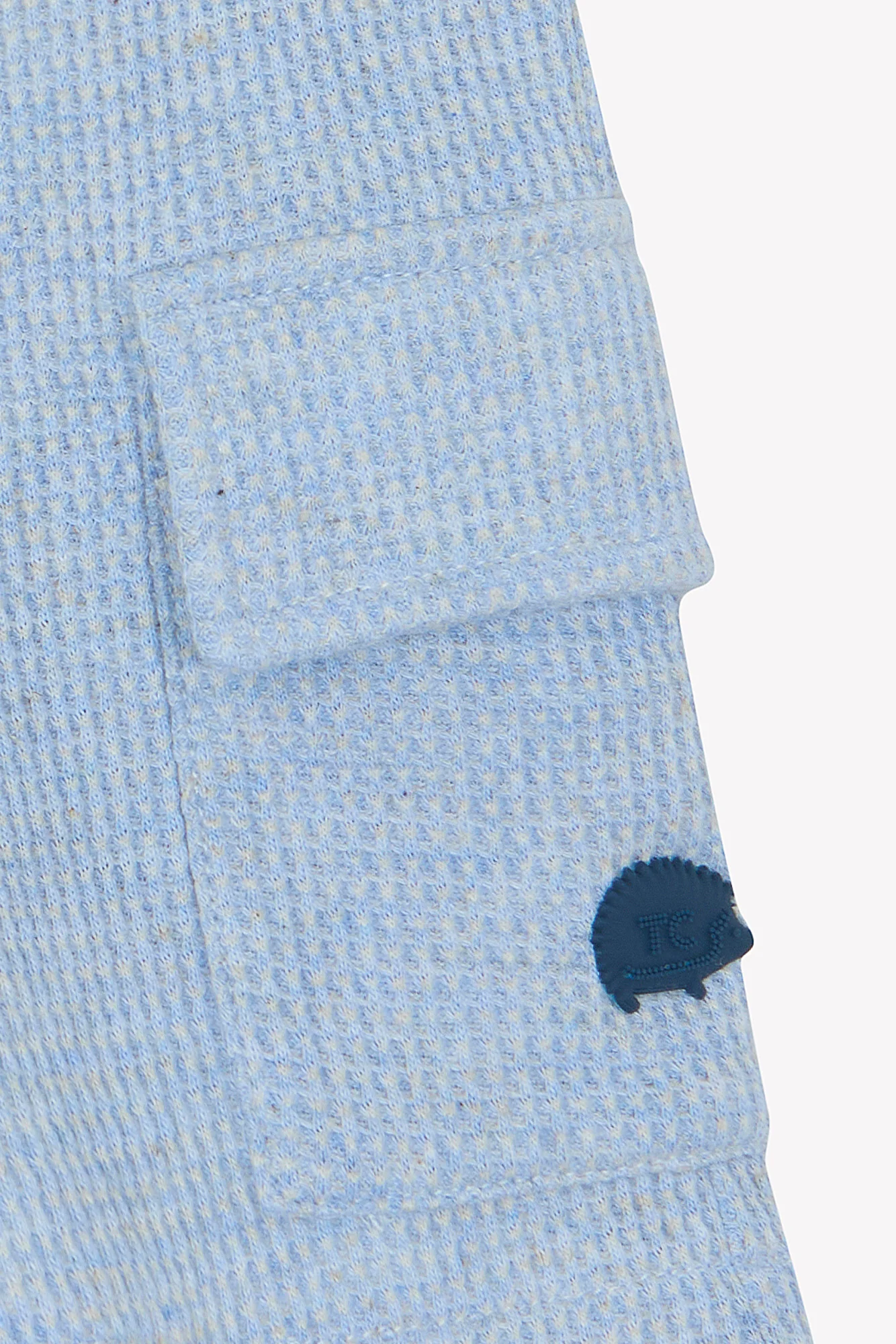 Short - Bleu nuage chiné rayures - Image 4