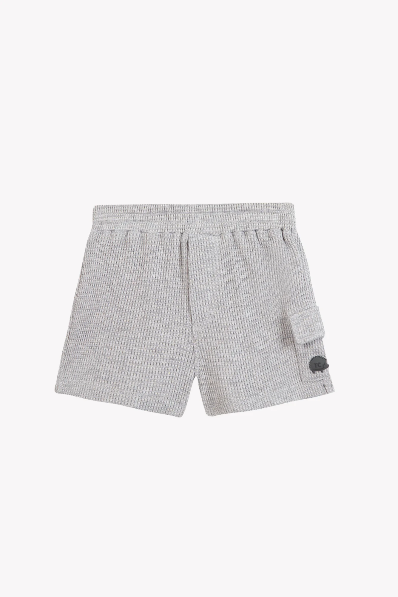 Short - Gris chiné coton hérisson - Image 3