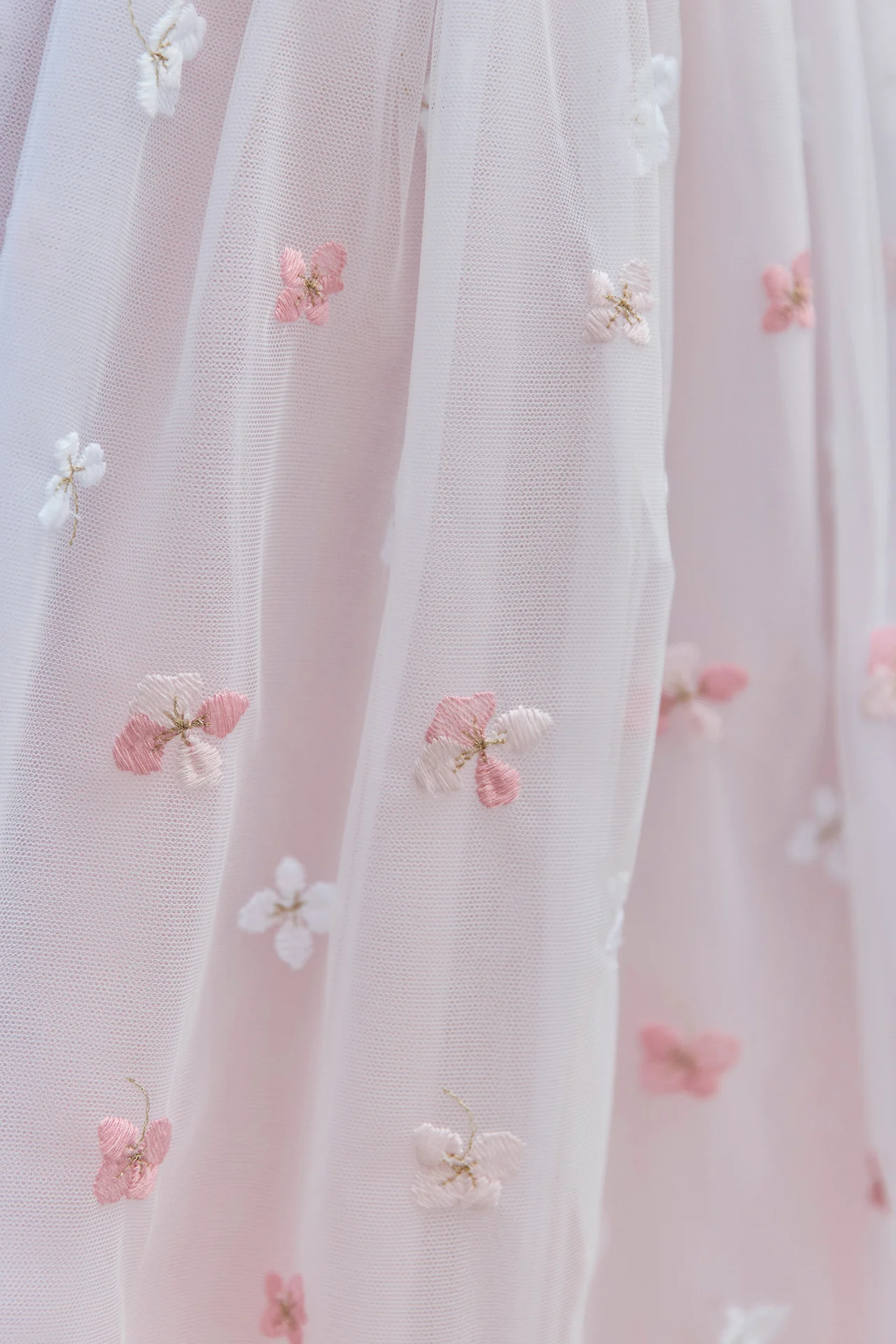 Jupe - Rose tulle fleuri - Image 2