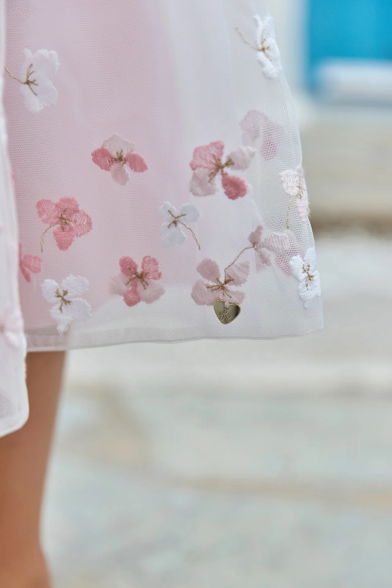 Jupe - Rose tulle fleuri - Image 3