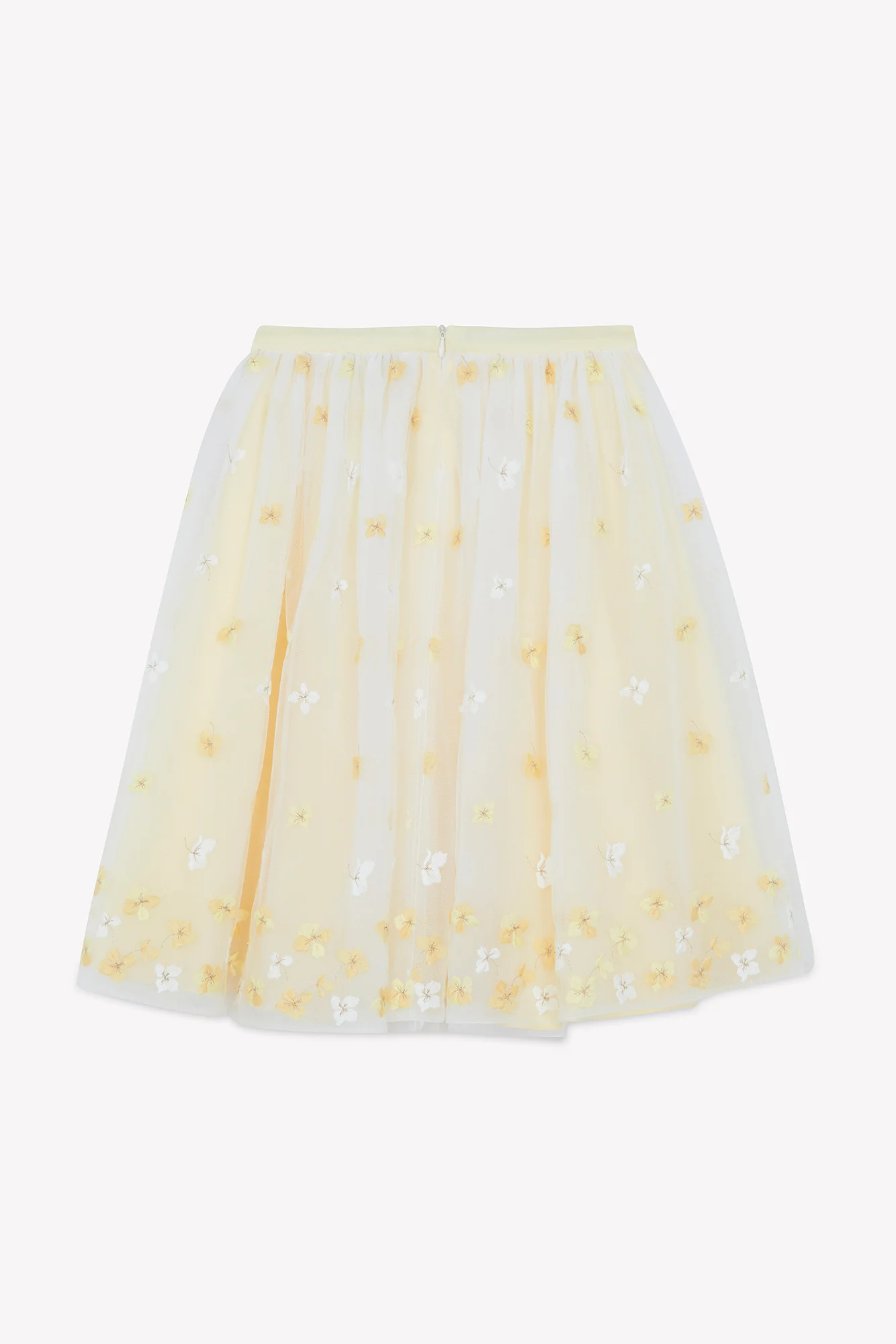 Jupe - Jaune tulle fleuri - Image 4