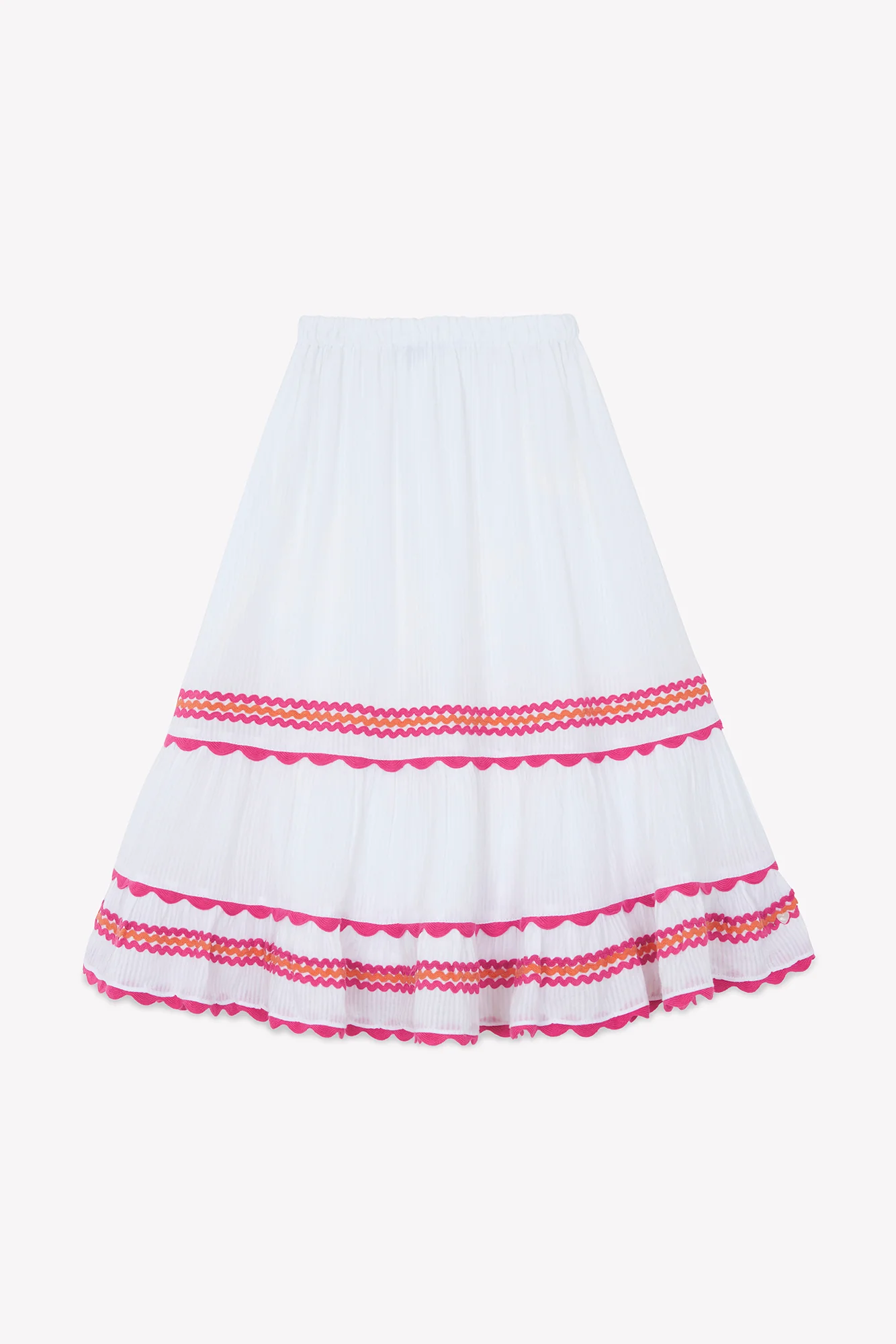 Jupe - Blanc coton festonné - Image 4