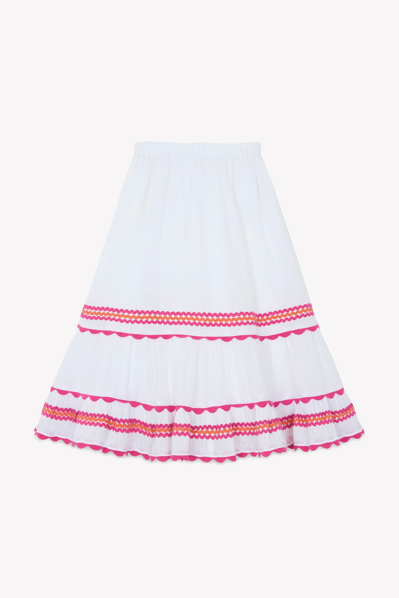 Jupe - Blanc coton festonné - Image 5