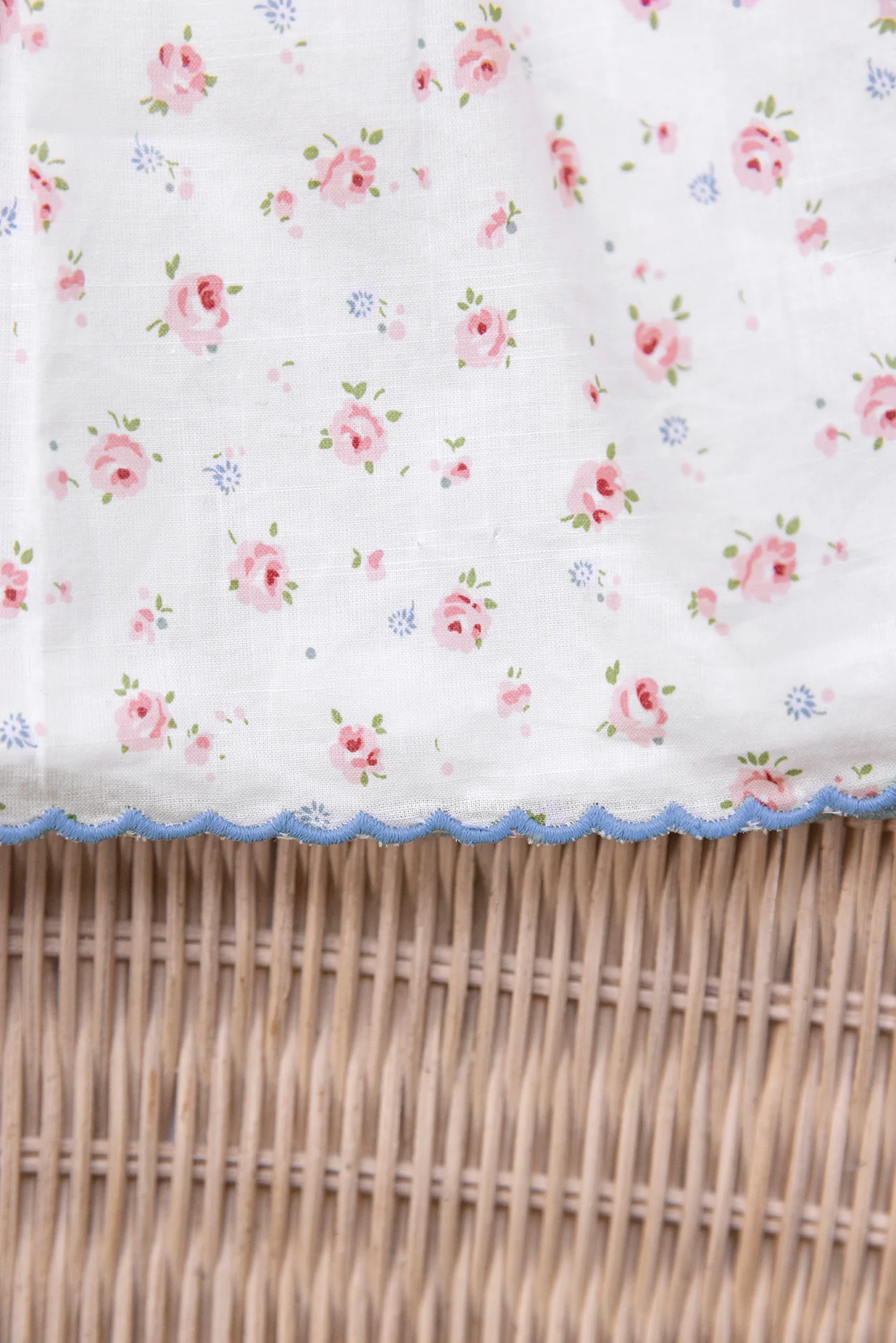 Robe - Ecru coton fleurs - Image 4