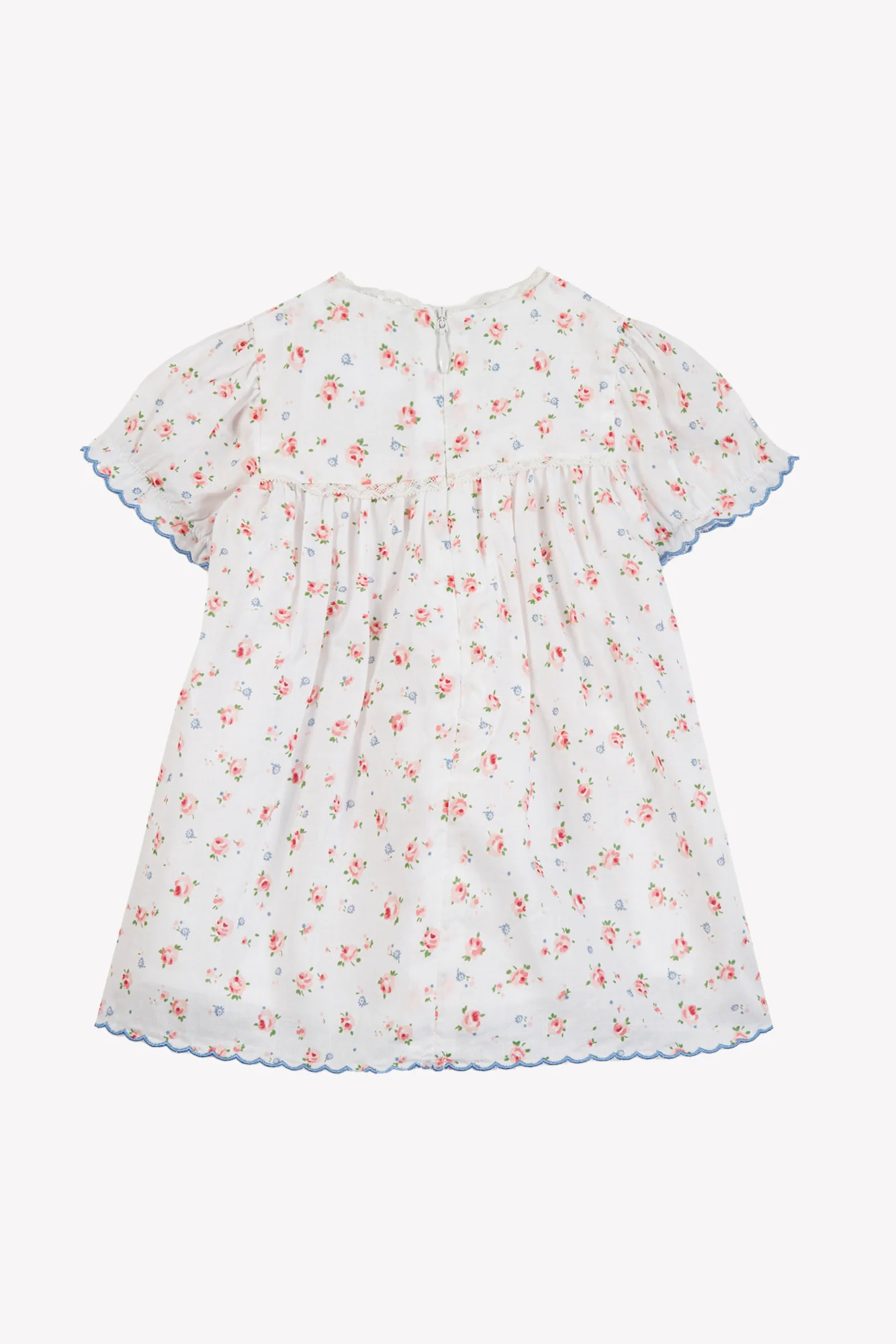 Robe - Ecru coton fleurs - Image 6