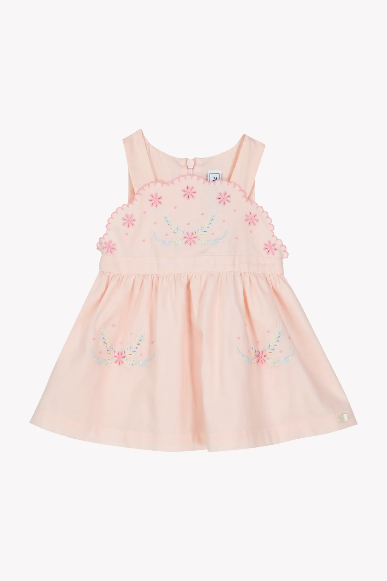 Robe - Rose pâle coton broderie - Image 6