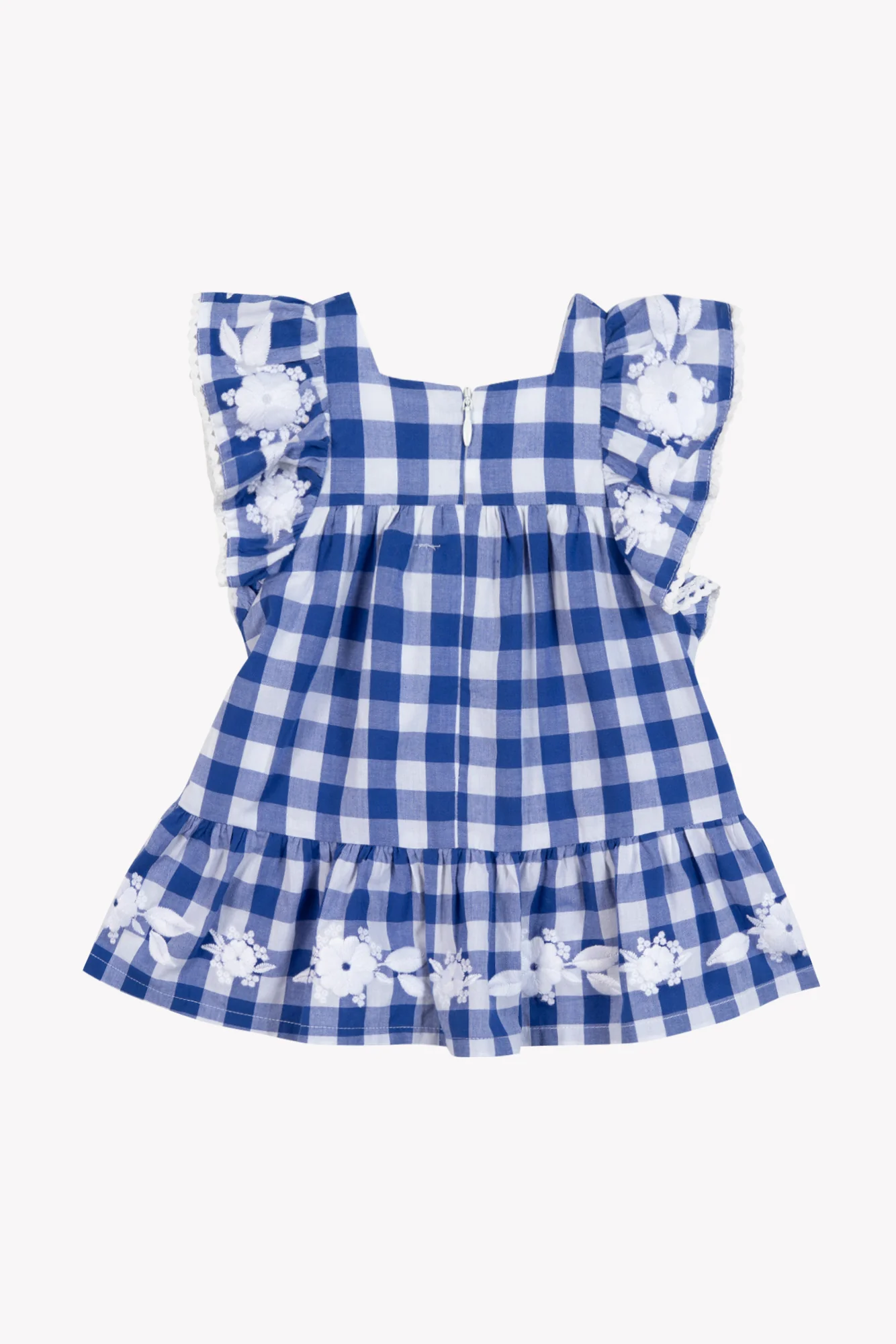 Robe - Bleu coton motif vichy - Image 5