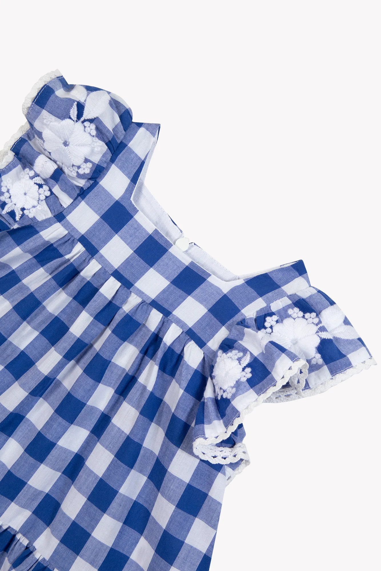 Robe - Bleu coton motif vichy - Image 6