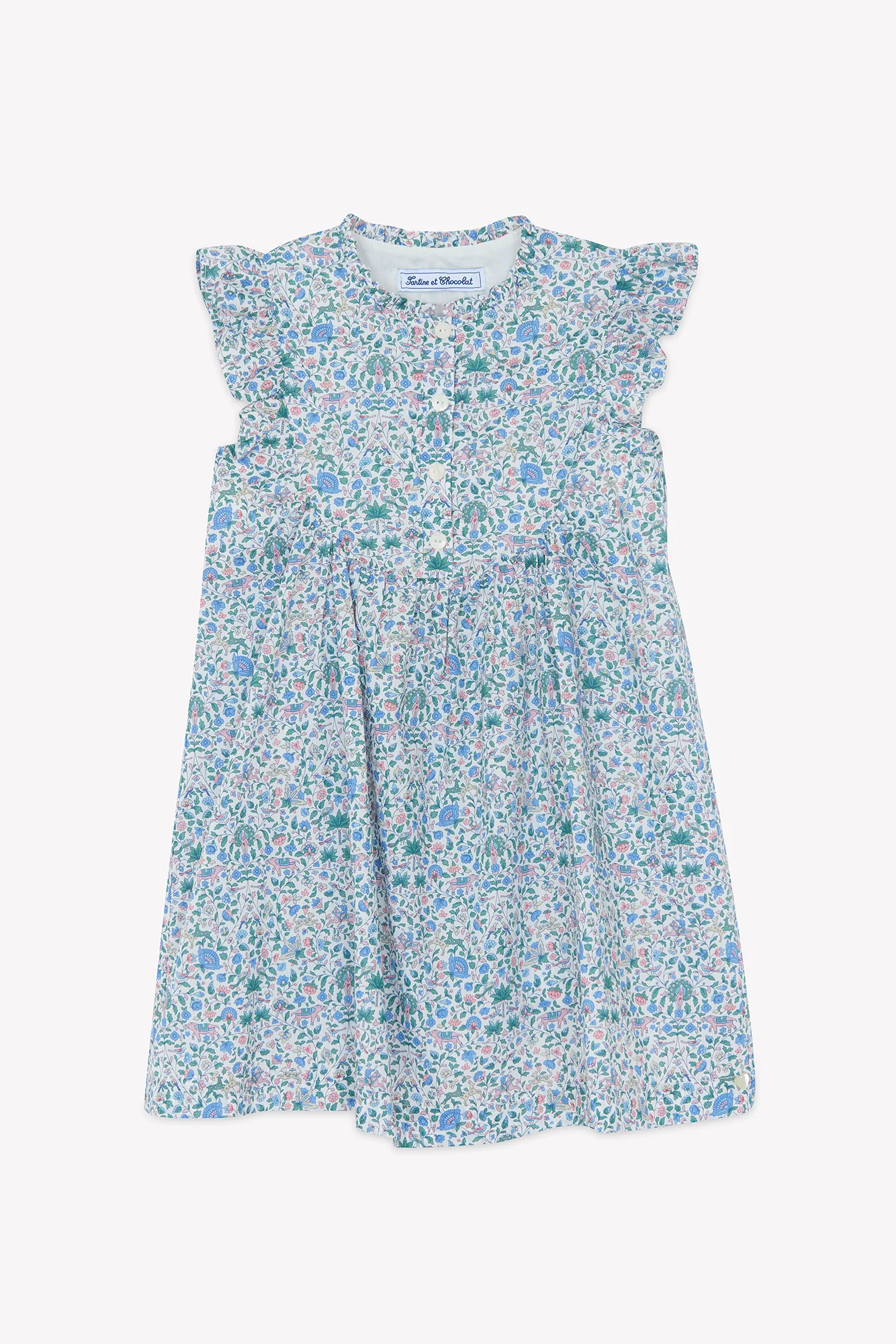 Robe - Coton imprimé tissu liberty - Image 5