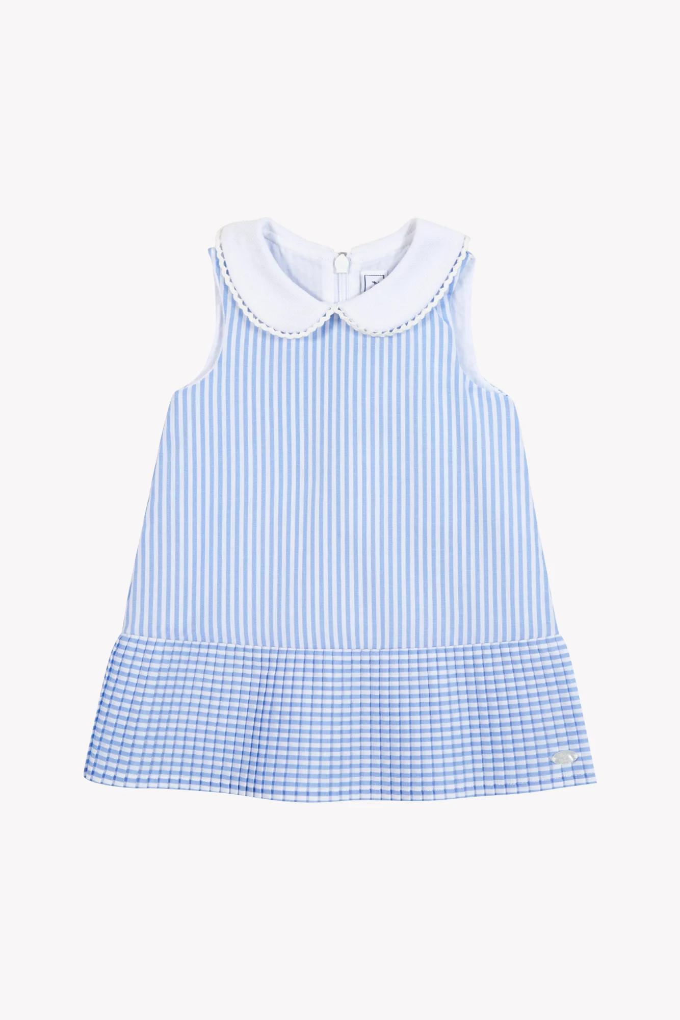 Robe - Bleuet rayures col claudine - Image 3