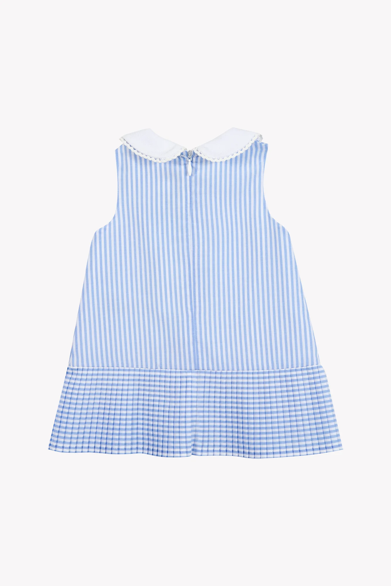 Robe - Bleuet rayures col claudine - Image 4