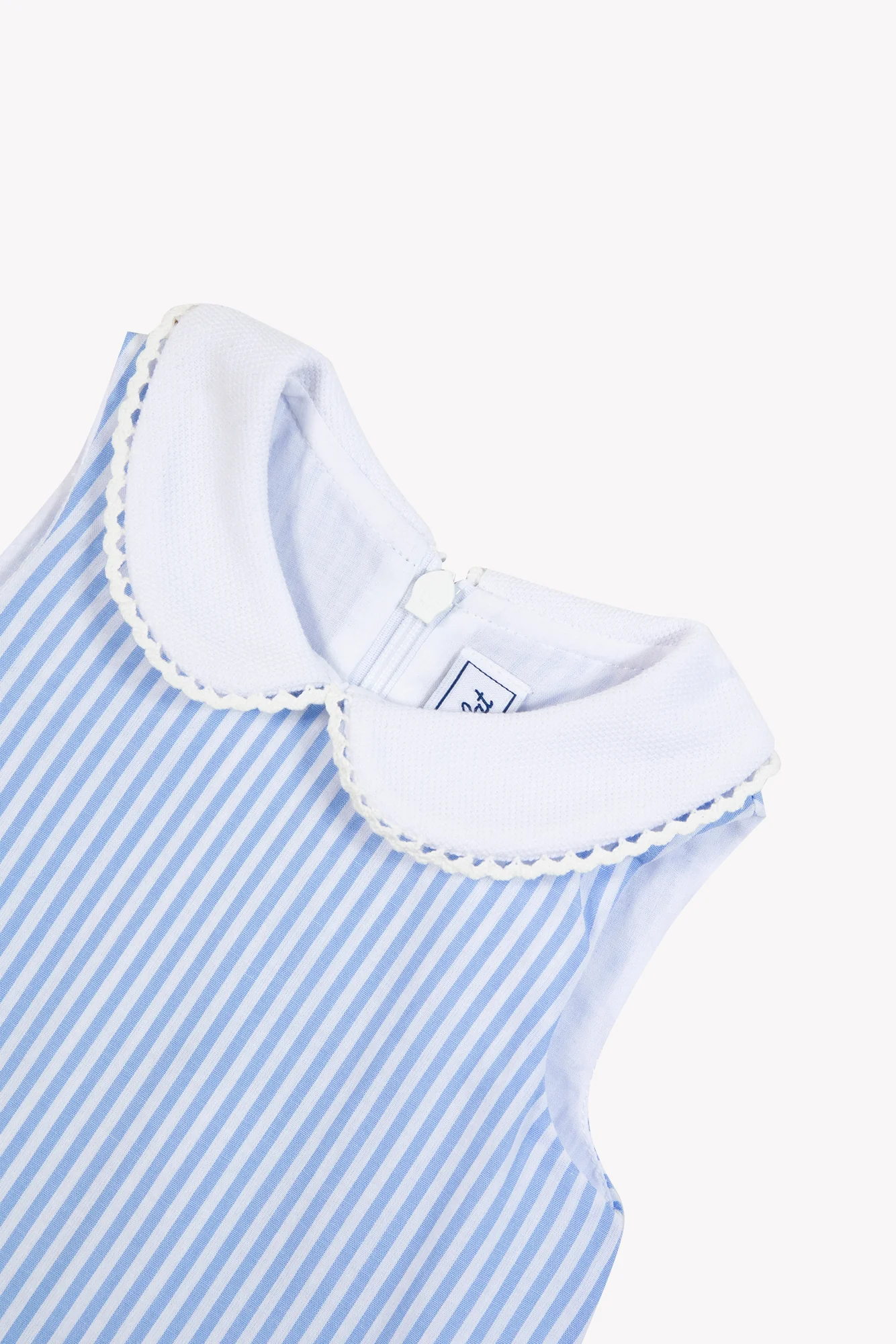 Robe - Bleuet rayures col claudine - Image 5