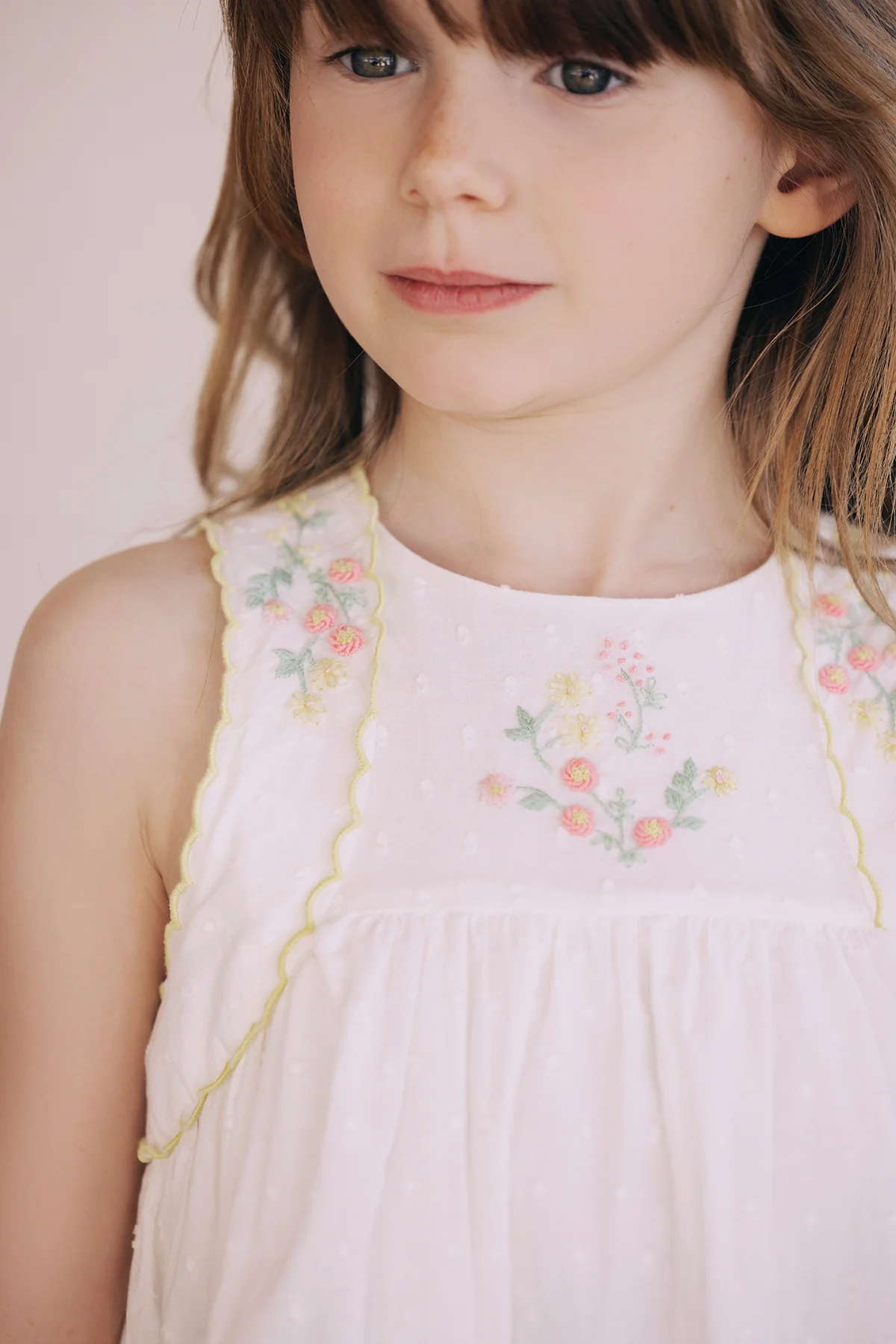 Robe - Blanc coton plumetis - Image 3