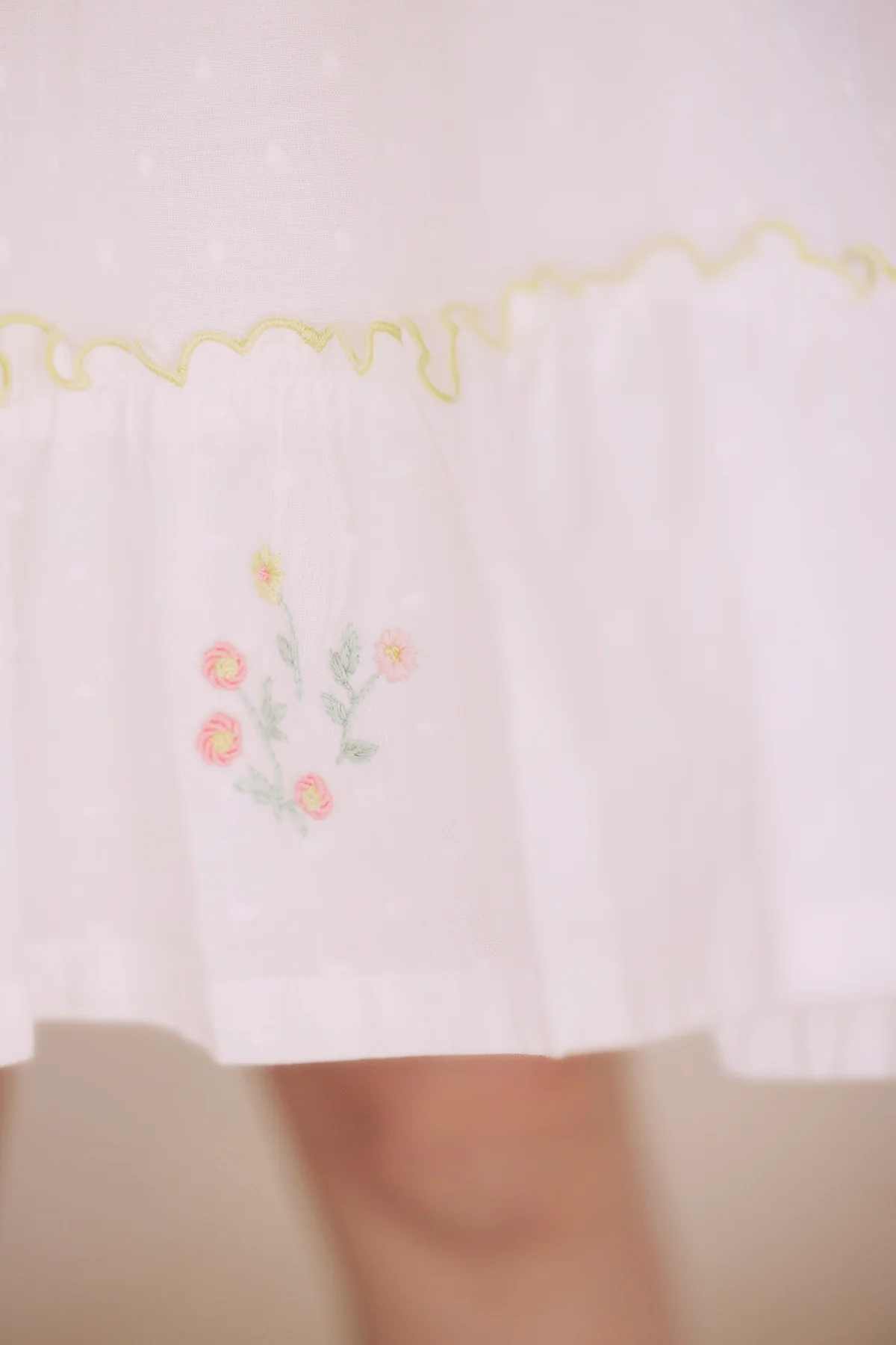 Robe - Blanc coton plumetis - Image 4