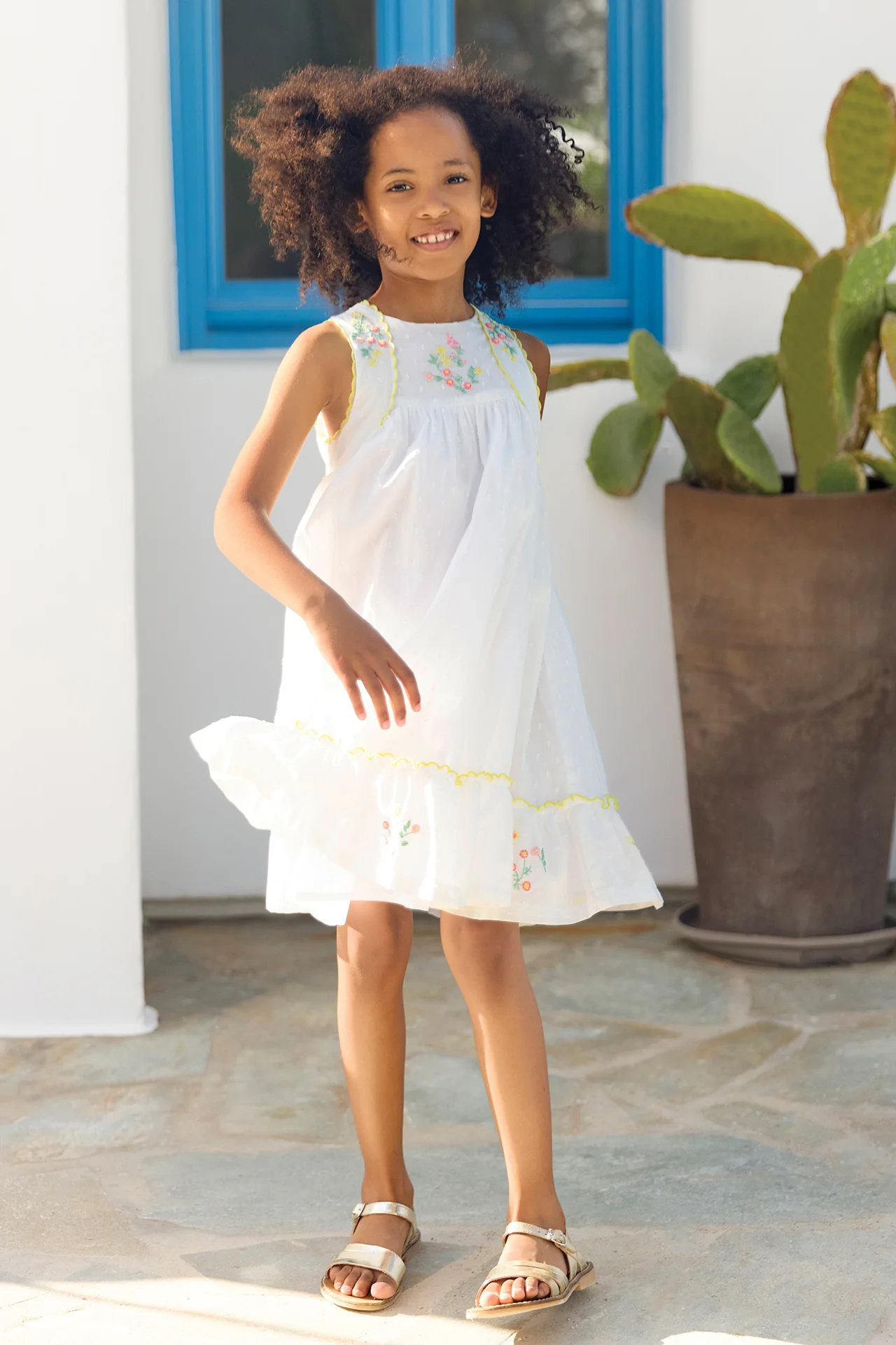 Robe - Blanc coton plumetis - Image 5
