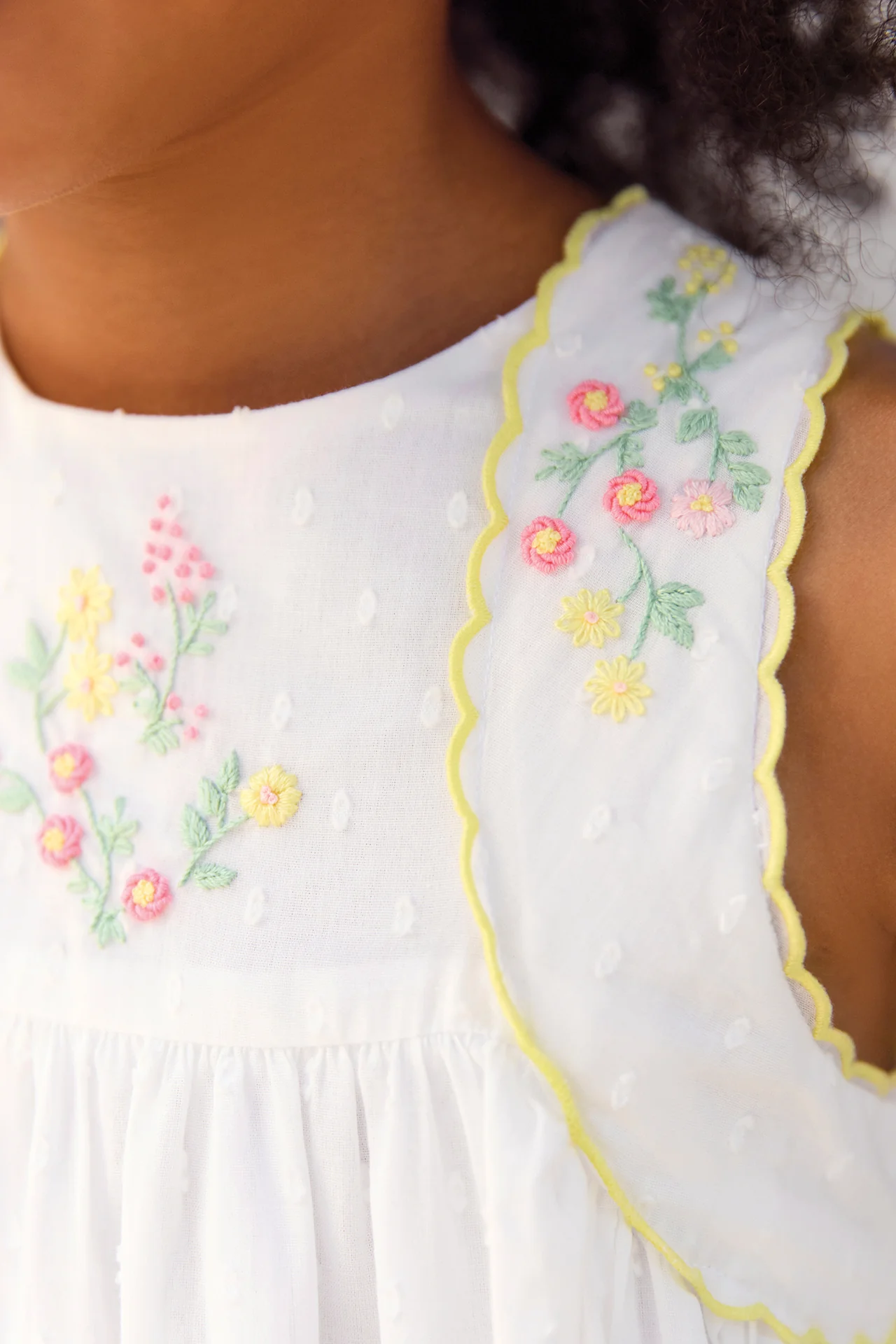 Robe - Blanc coton plumetis - Image 6