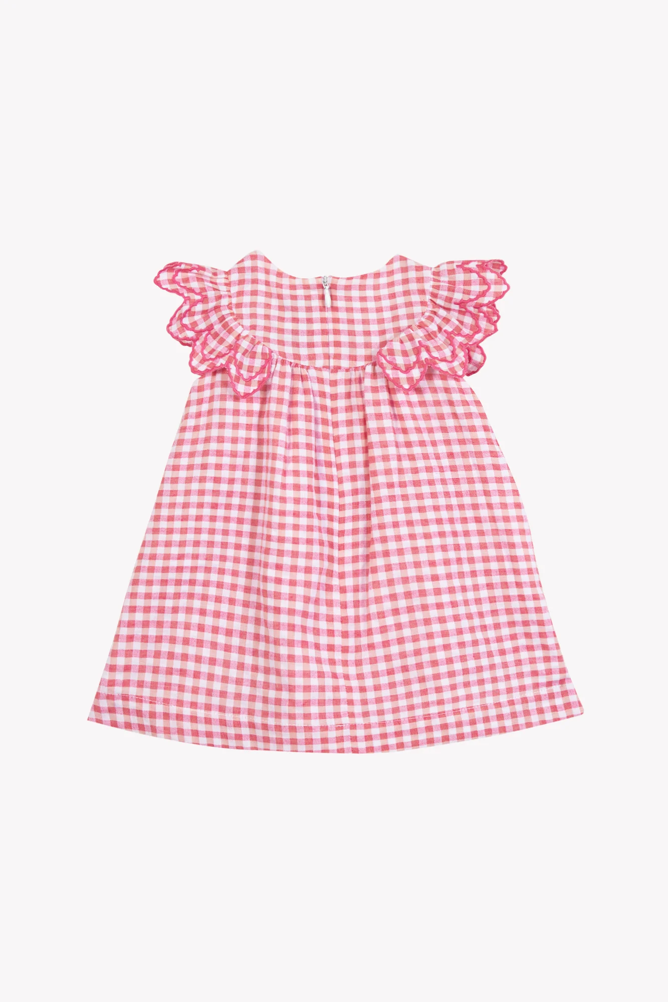 Robe - Rose coton motif vichy - Image 6