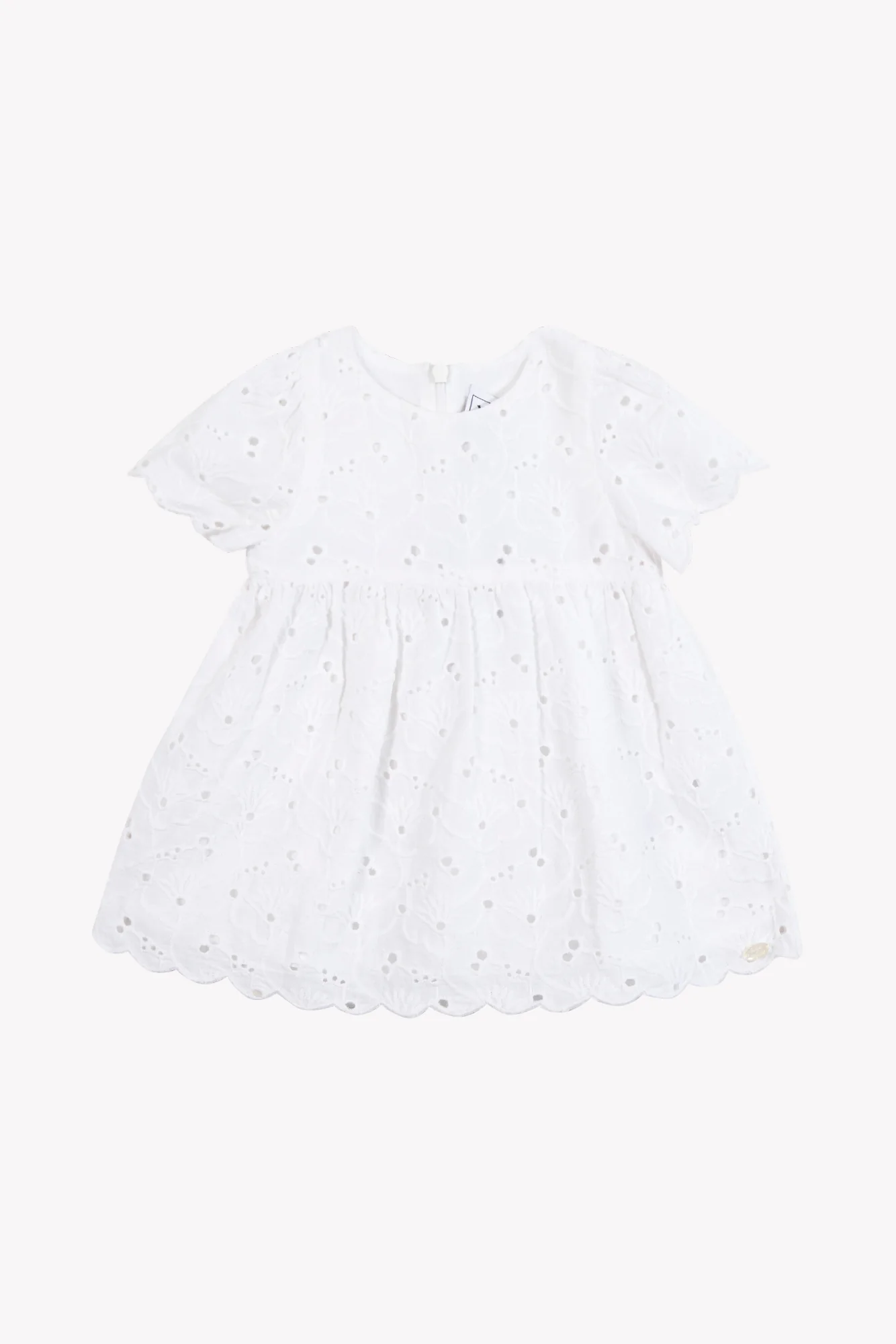 Robe - Blanc coton broderie anglaise - Image 4